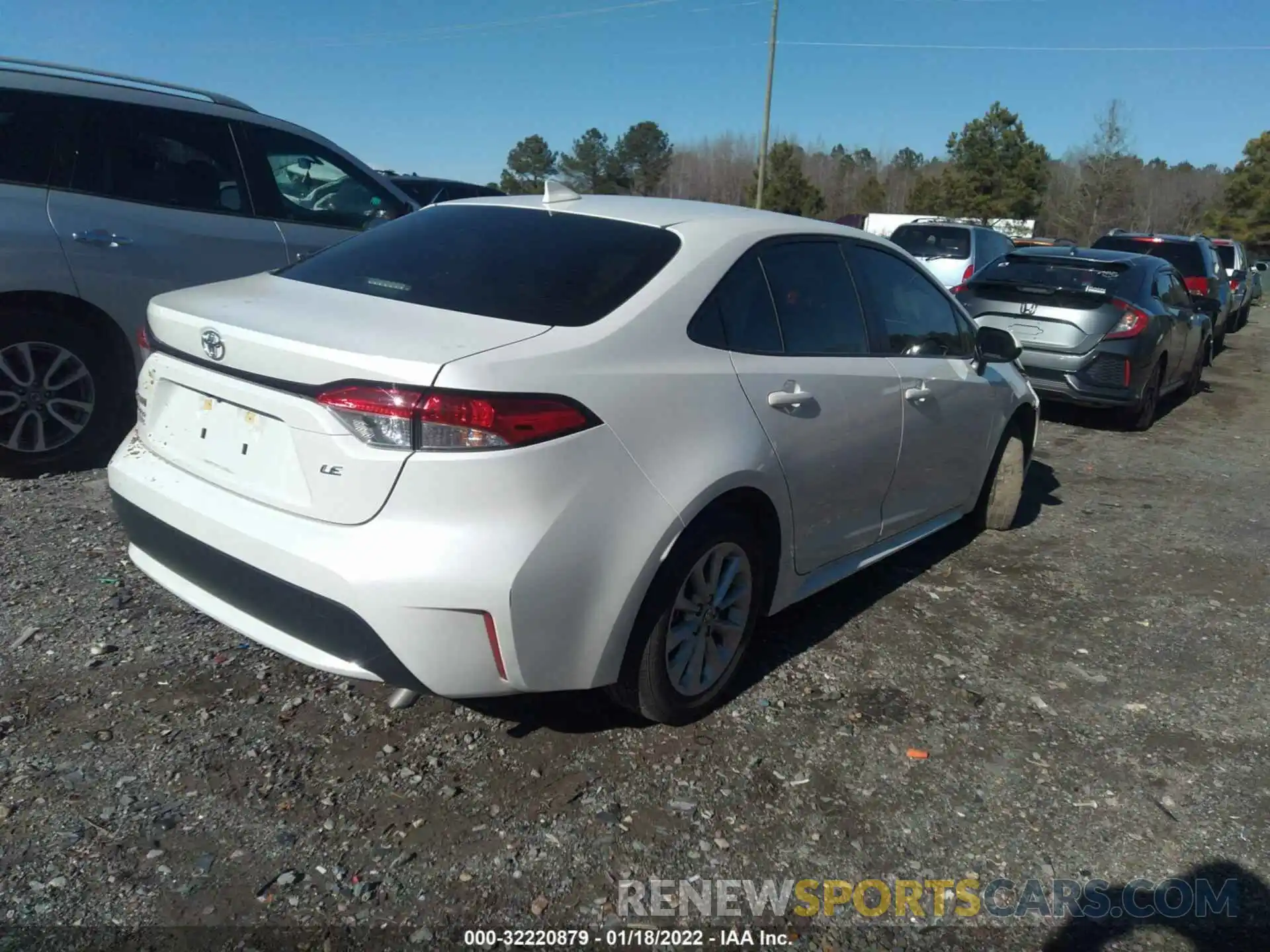 4 Photograph of a damaged car JTDVPRAE3LJ106117 TOYOTA COROLLA 2020