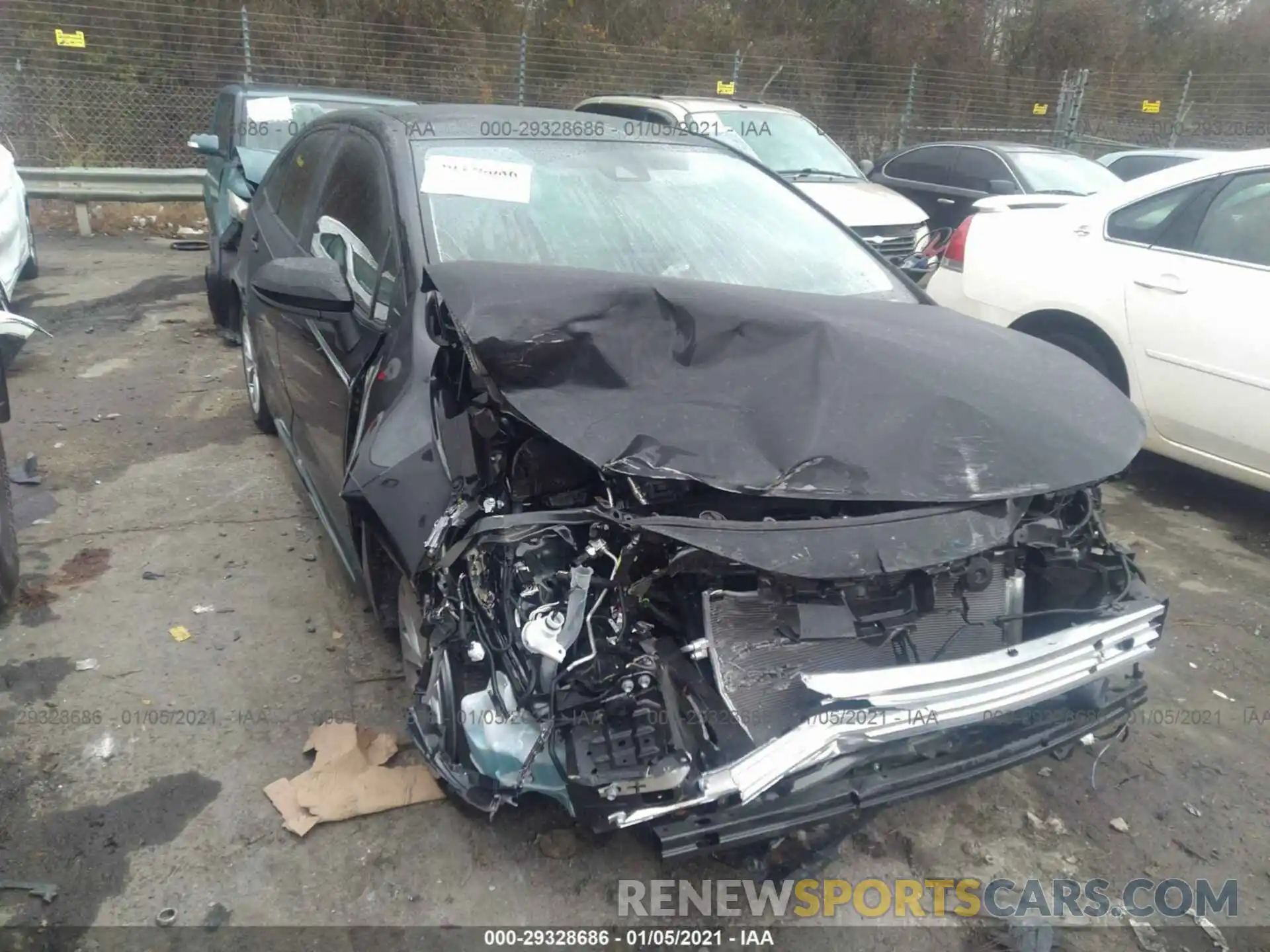 1 Photograph of a damaged car JTDVPRAE3LJ111463 TOYOTA COROLLA 2020