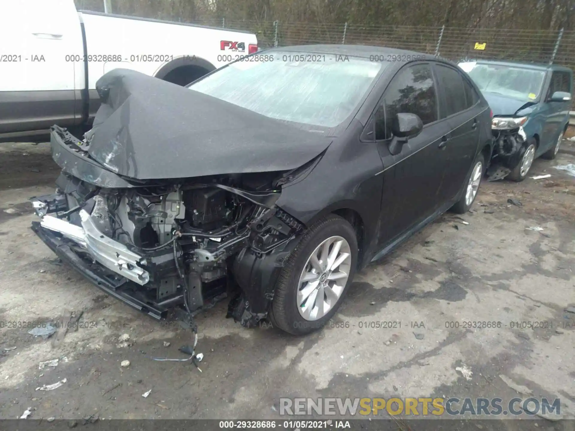 2 Photograph of a damaged car JTDVPRAE3LJ111463 TOYOTA COROLLA 2020