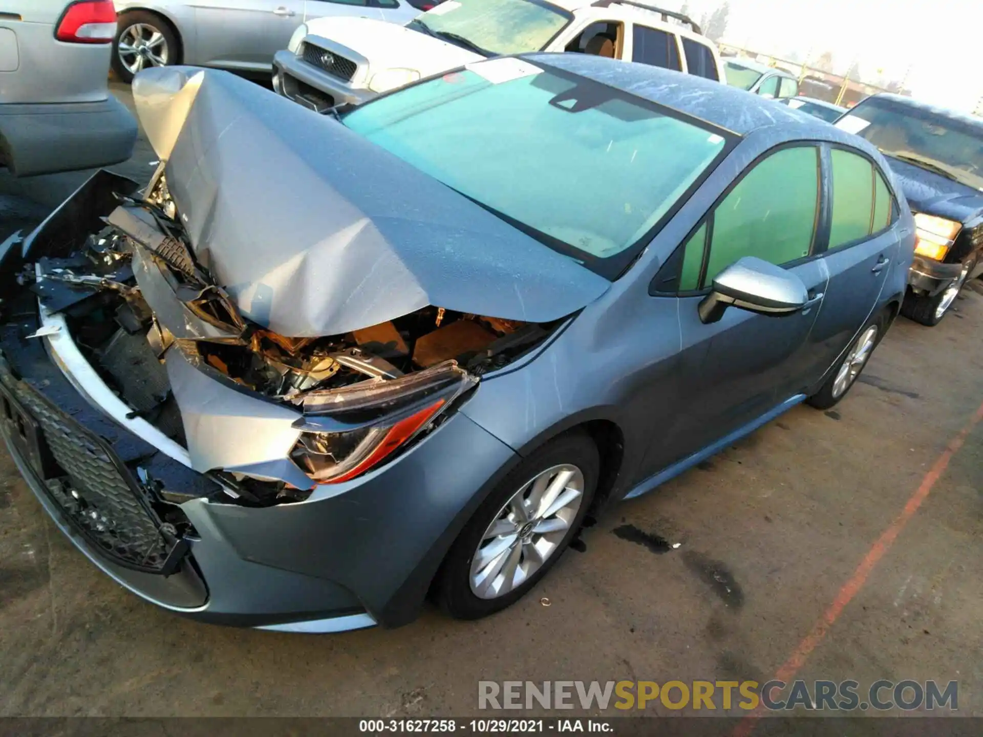 2 Photograph of a damaged car JTDVPRAE3LJ114752 TOYOTA COROLLA 2020