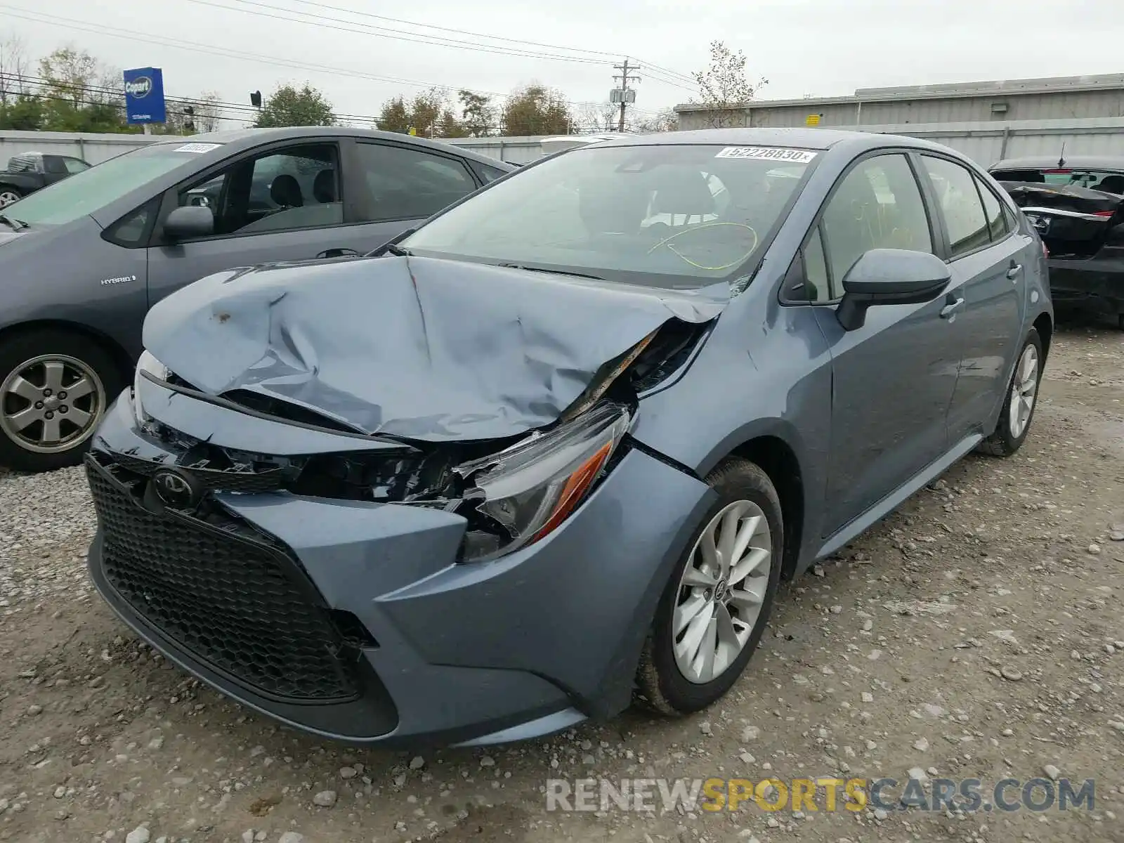 2 Photograph of a damaged car JTDVPRAE4LJ102013 TOYOTA COROLLA 2020