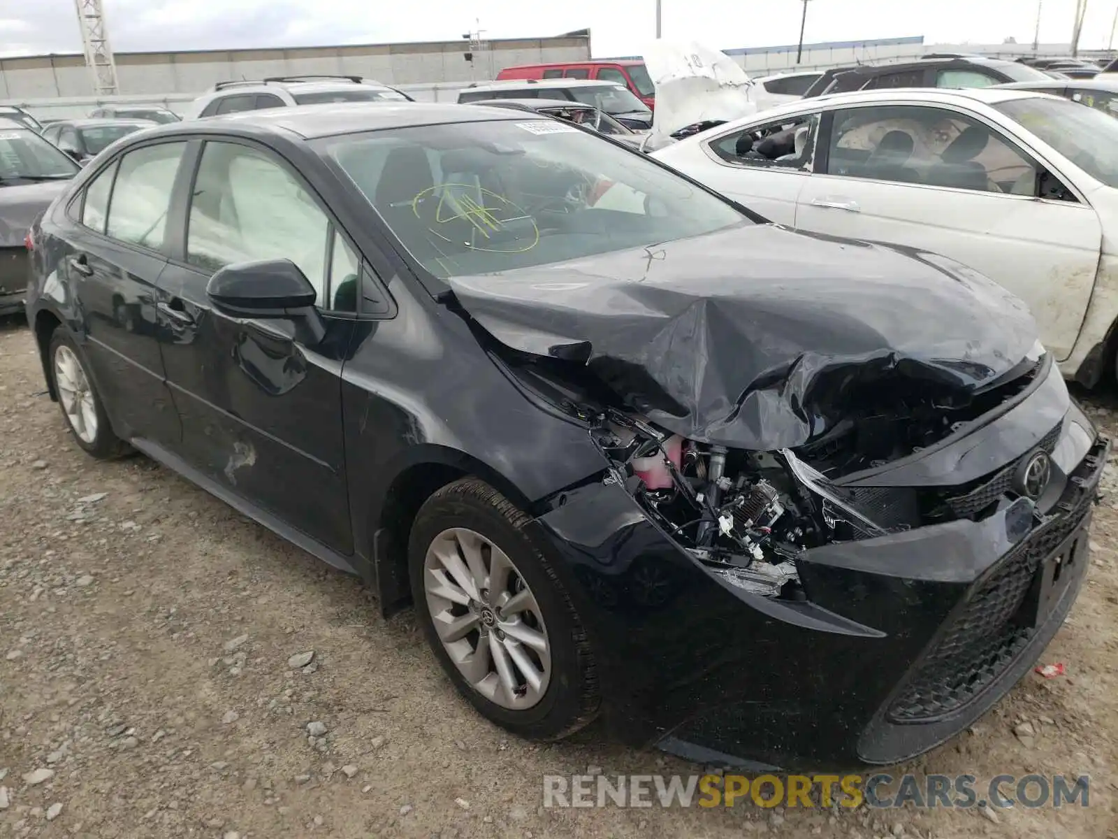 1 Photograph of a damaged car JTDVPRAE4LJ109320 TOYOTA COROLLA 2020