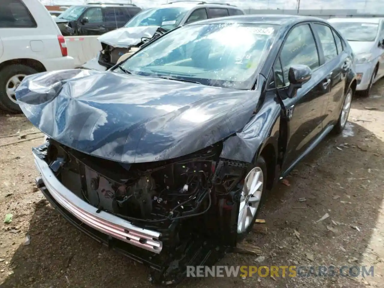 2 Photograph of a damaged car JTDVPRAE5LJ078238 TOYOTA COROLLA 2020