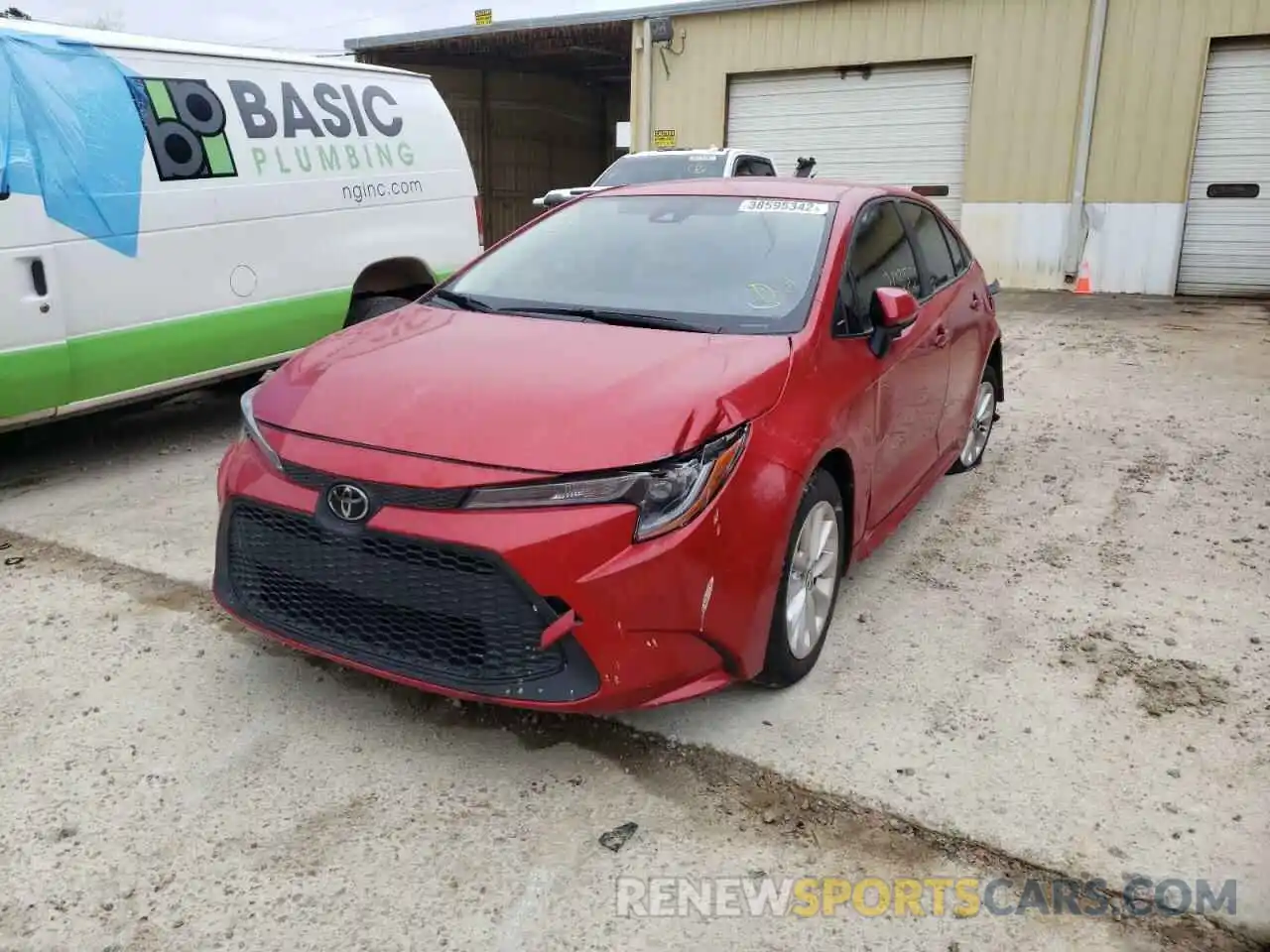 2 Photograph of a damaged car JTDVPRAE5LJ089384 TOYOTA COROLLA 2020