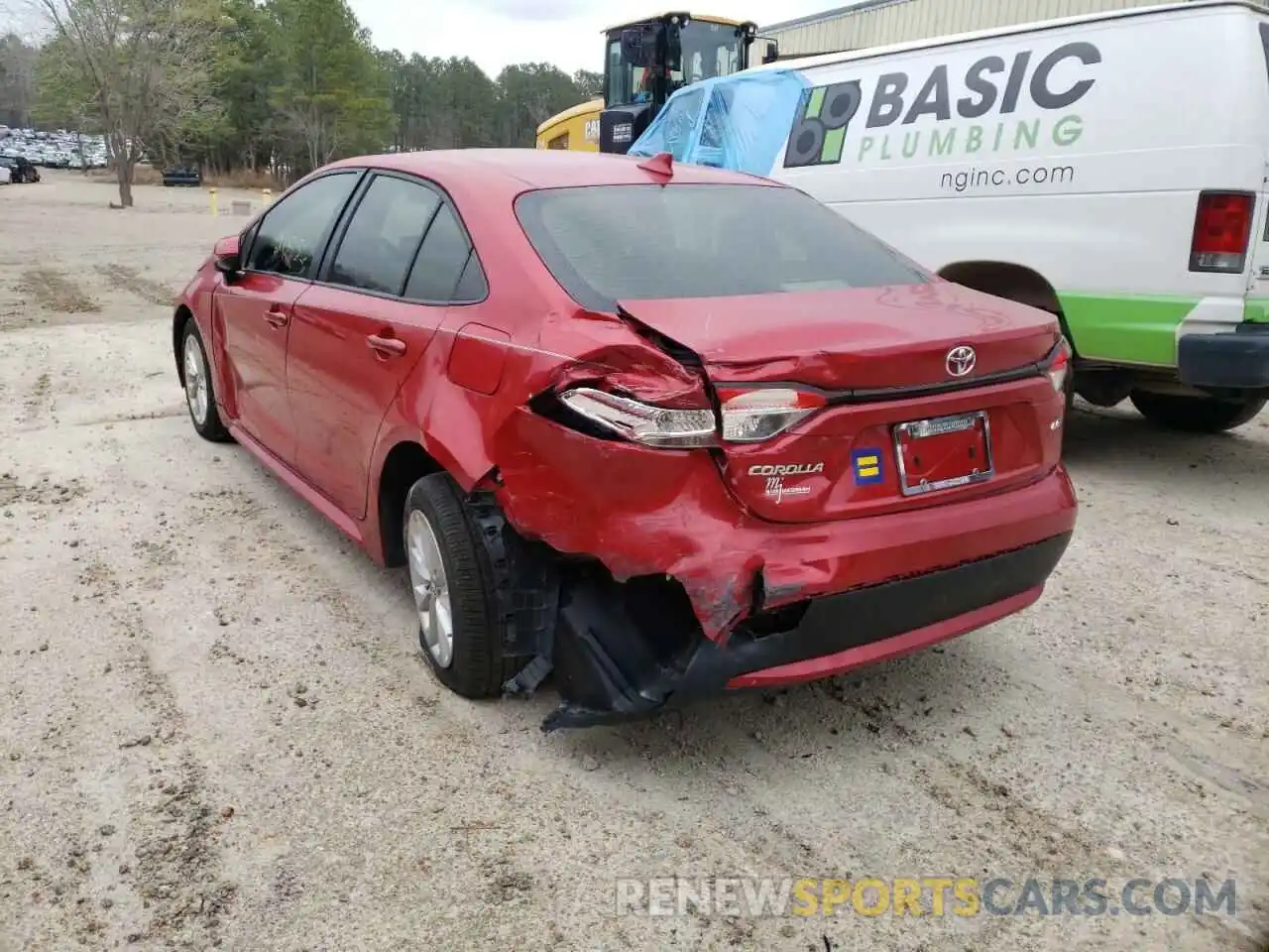 3 Photograph of a damaged car JTDVPRAE5LJ089384 TOYOTA COROLLA 2020