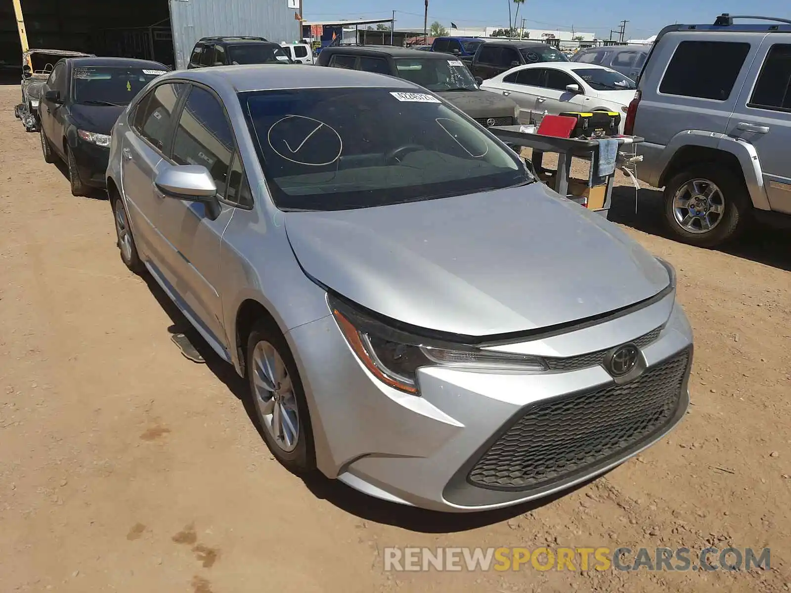 1 Photograph of a damaged car JTDVPRAE5LJ096769 TOYOTA COROLLA 2020