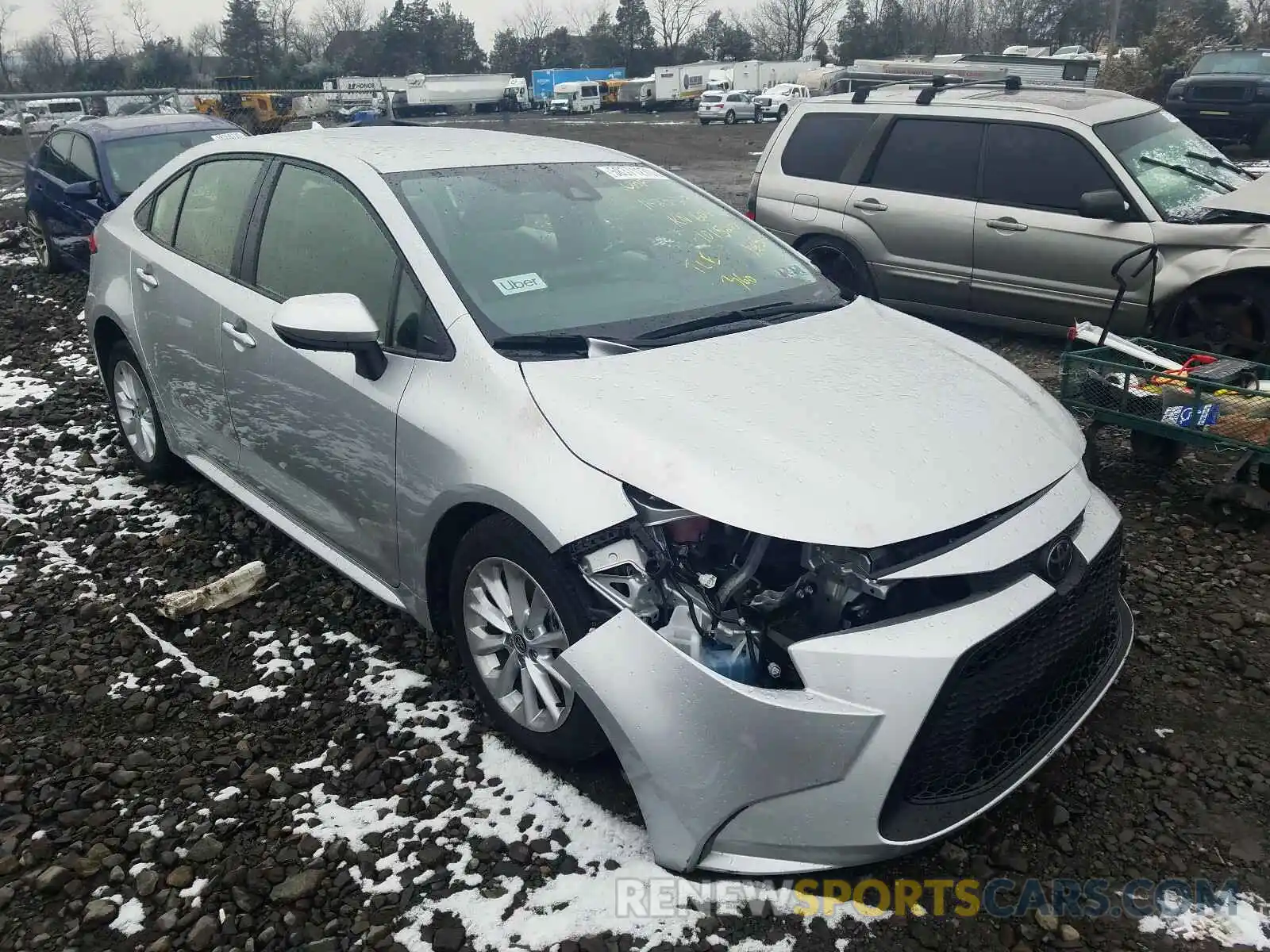 1 Photograph of a damaged car JTDVPRAE5LJ101520 TOYOTA COROLLA 2020