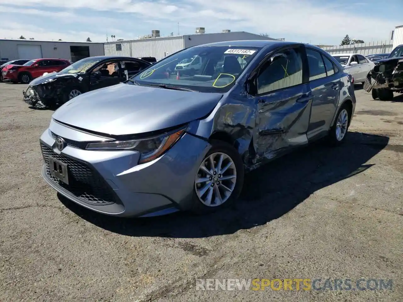 2 Photograph of a damaged car JTDVPRAE5LJ107429 TOYOTA COROLLA 2020