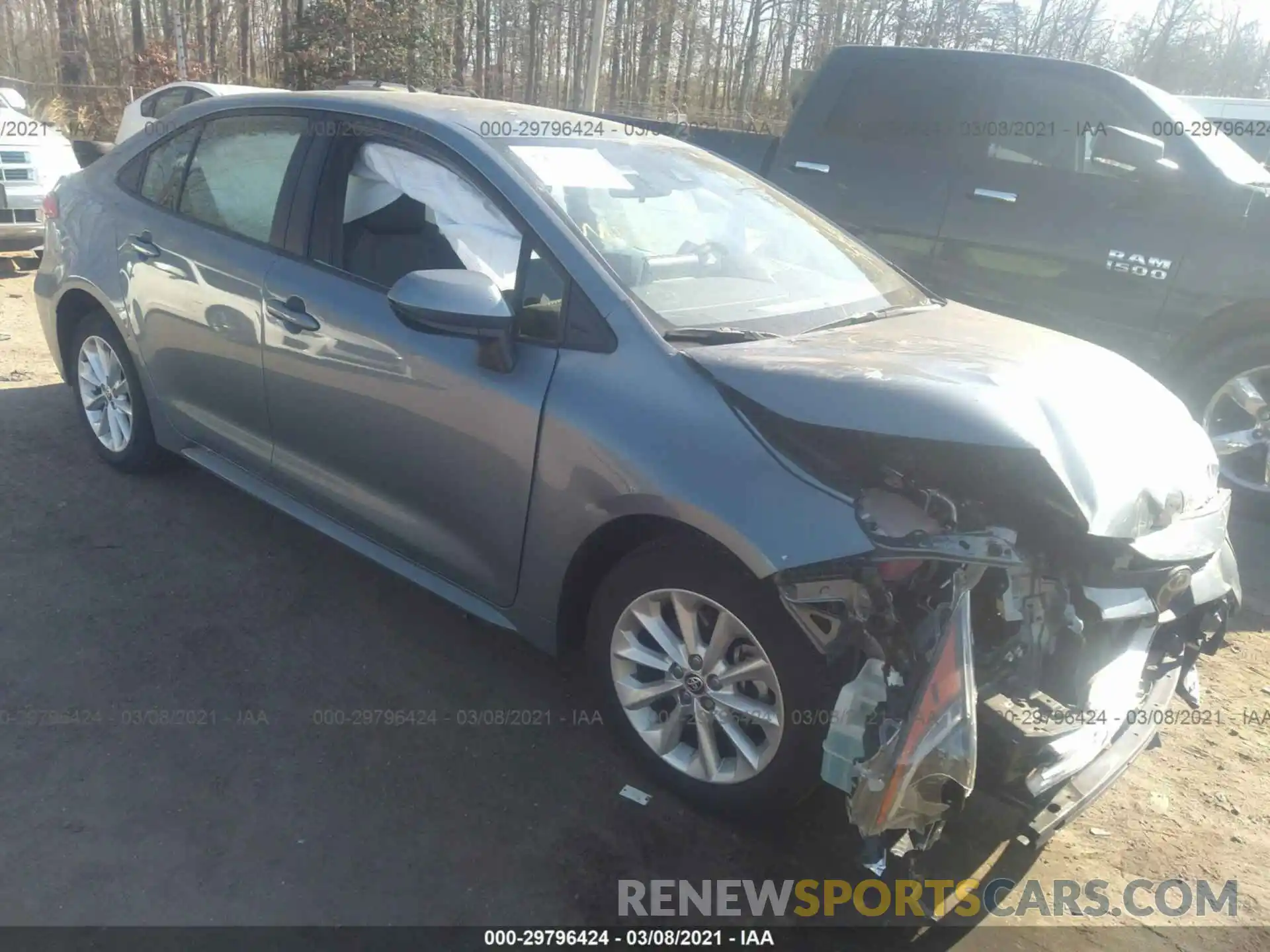 1 Photograph of a damaged car JTDVPRAE6LJ097137 TOYOTA COROLLA 2020