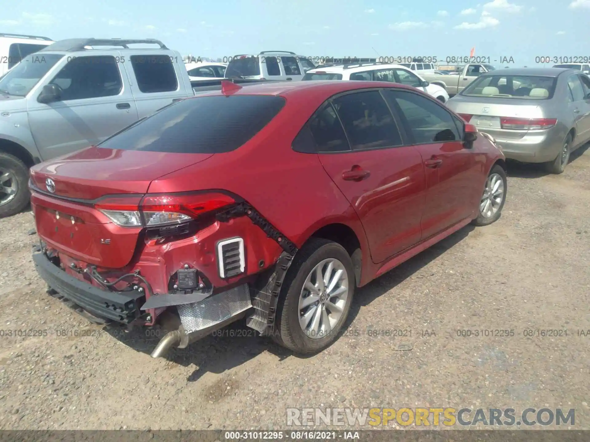 4 Photograph of a damaged car JTDVPRAE6LJ097719 TOYOTA COROLLA 2020