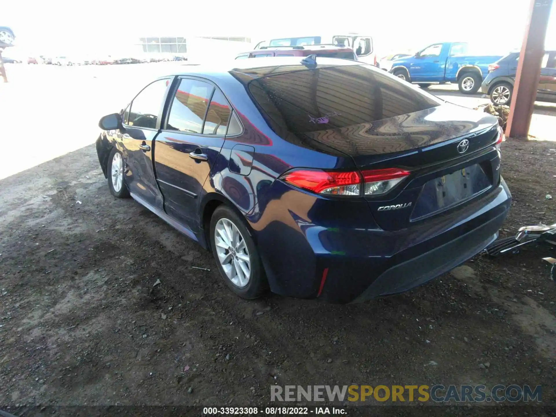 3 Photograph of a damaged car JTDVPRAE6LJ100411 TOYOTA COROLLA 2020