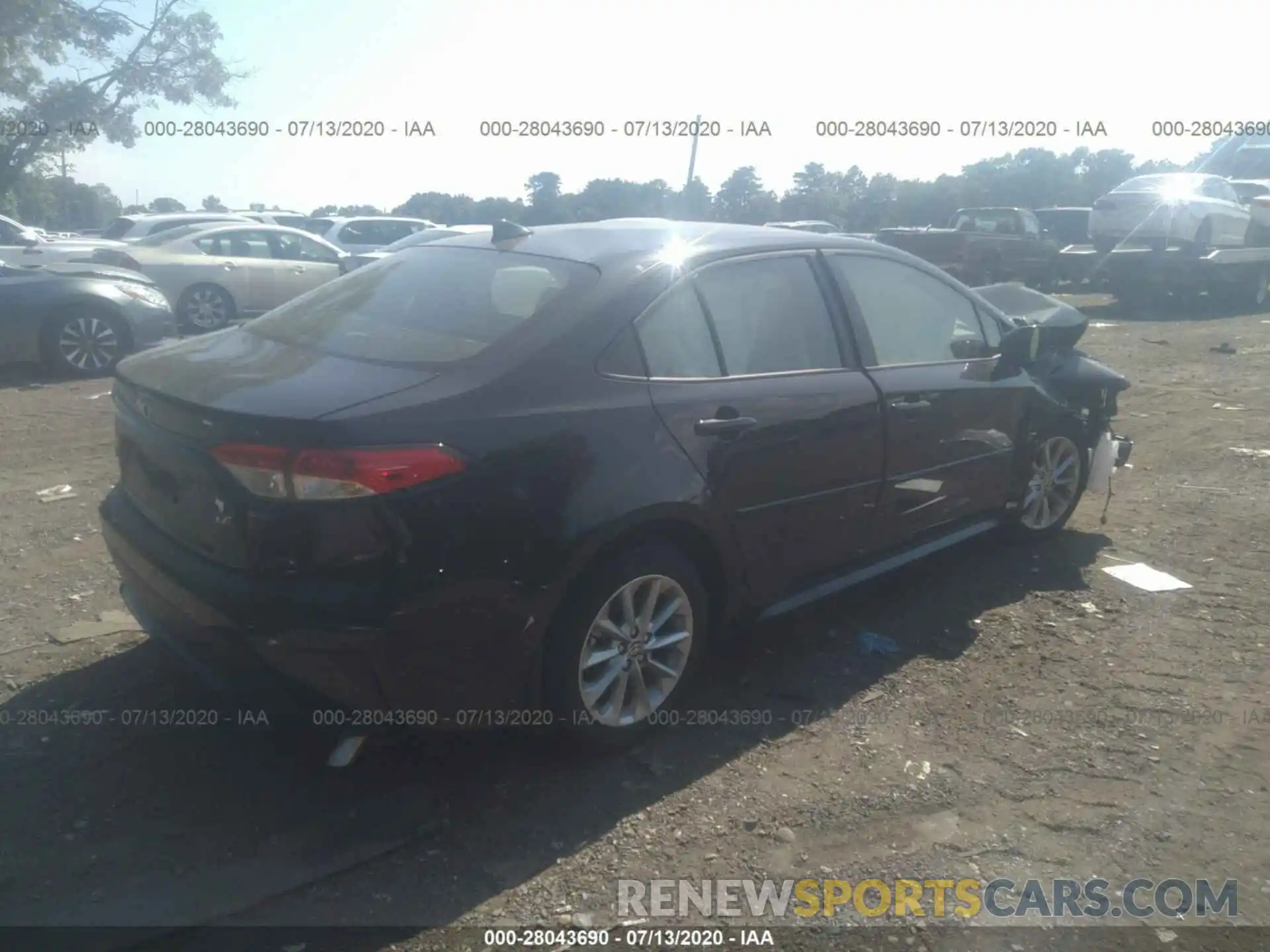 4 Photograph of a damaged car JTDVPRAE6LJ102353 TOYOTA COROLLA 2020