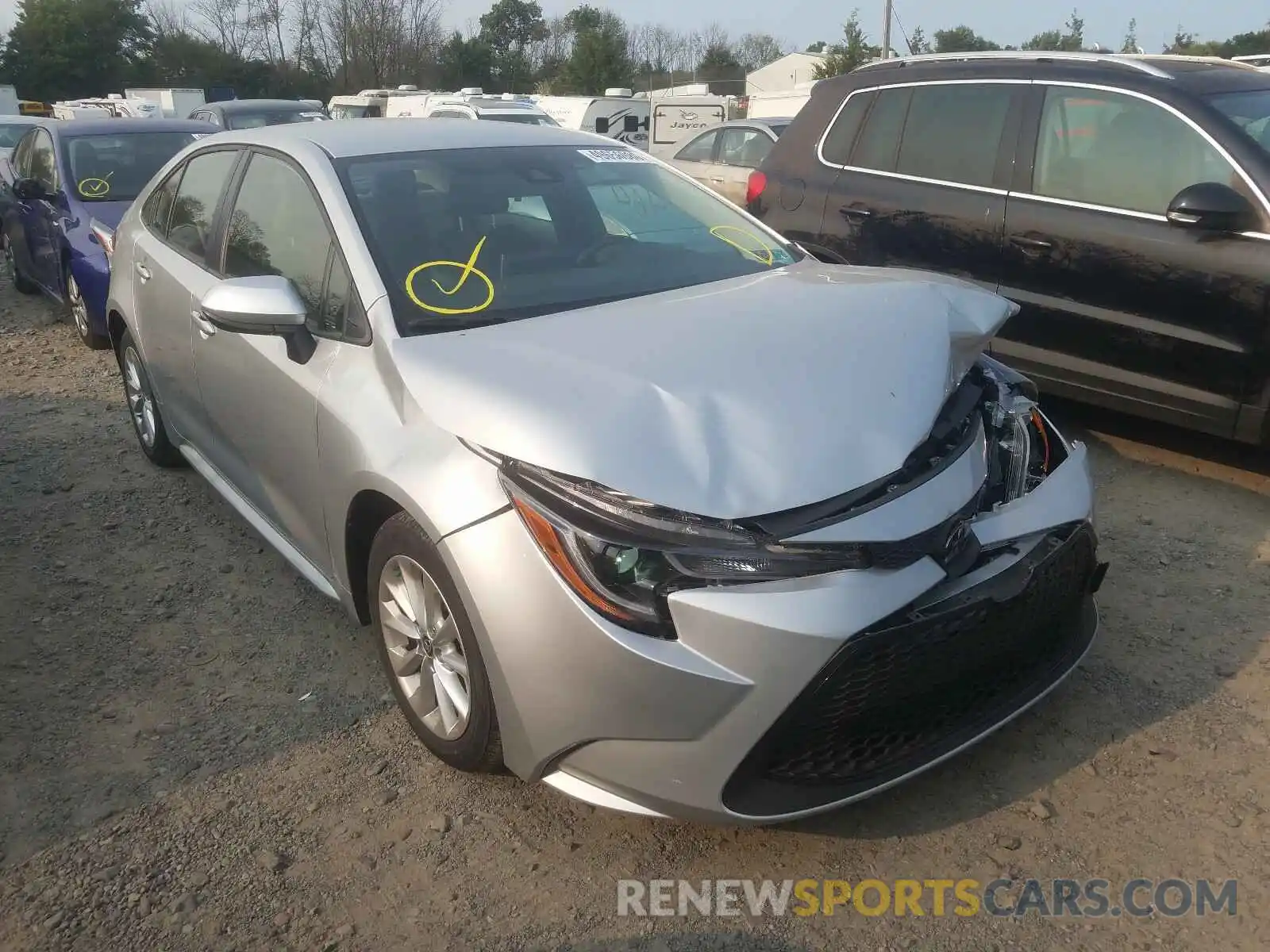 1 Photograph of a damaged car JTDVPRAE6LJ103695 TOYOTA COROLLA 2020