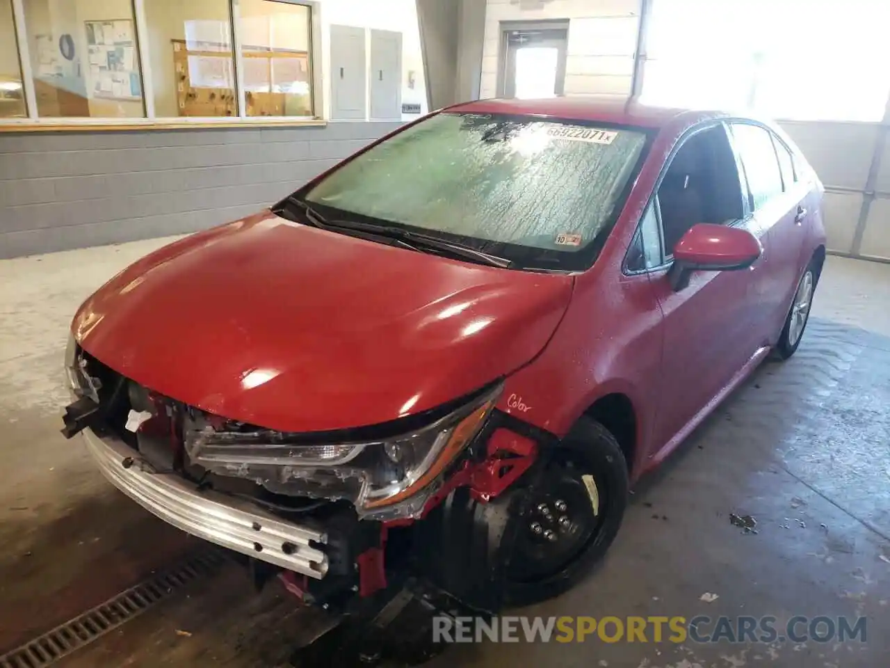 2 Photograph of a damaged car JTDVPRAE7LJ076782 TOYOTA COROLLA 2020