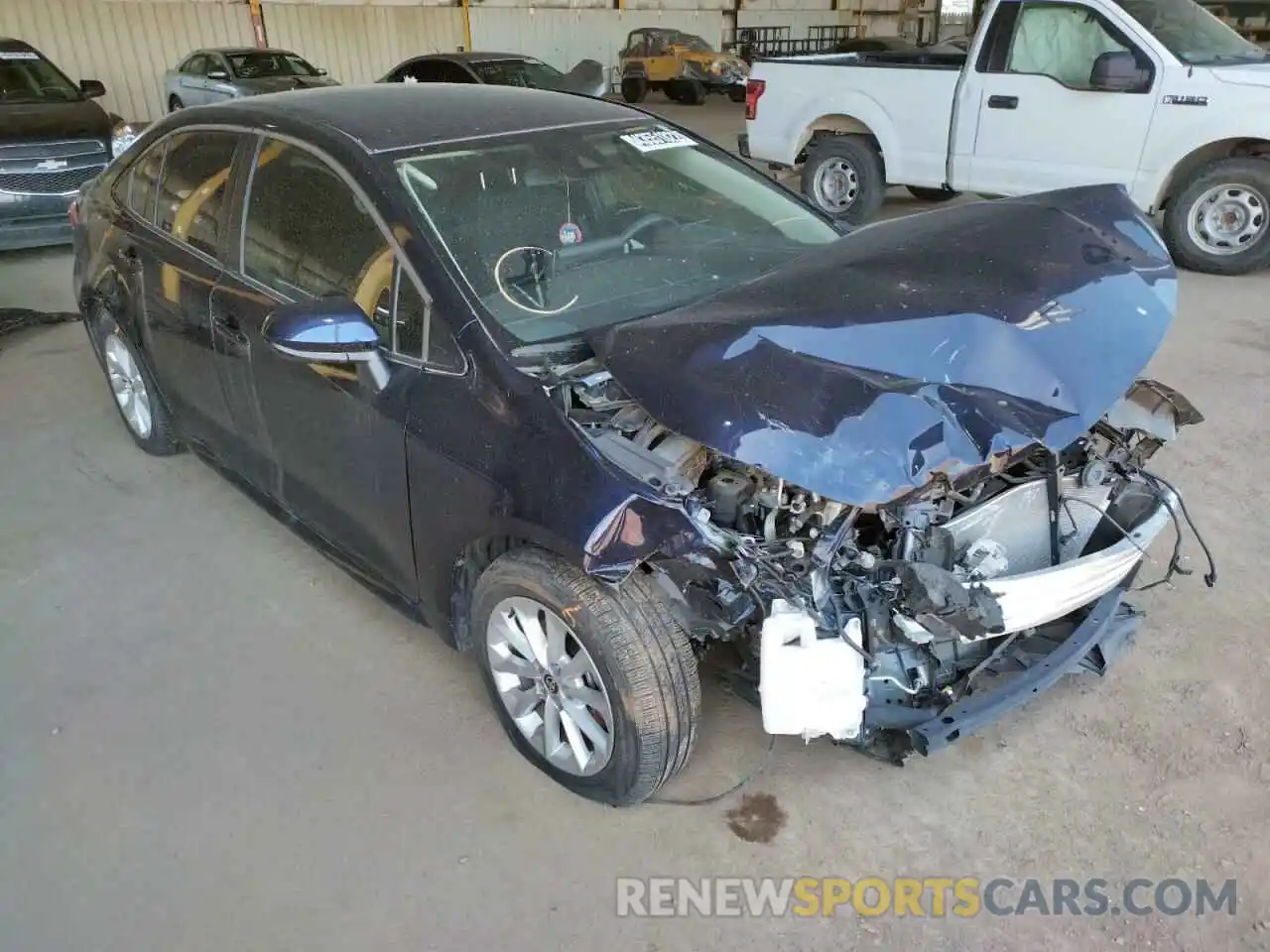 1 Photograph of a damaged car JTDVPRAE7LJ098698 TOYOTA COROLLA 2020