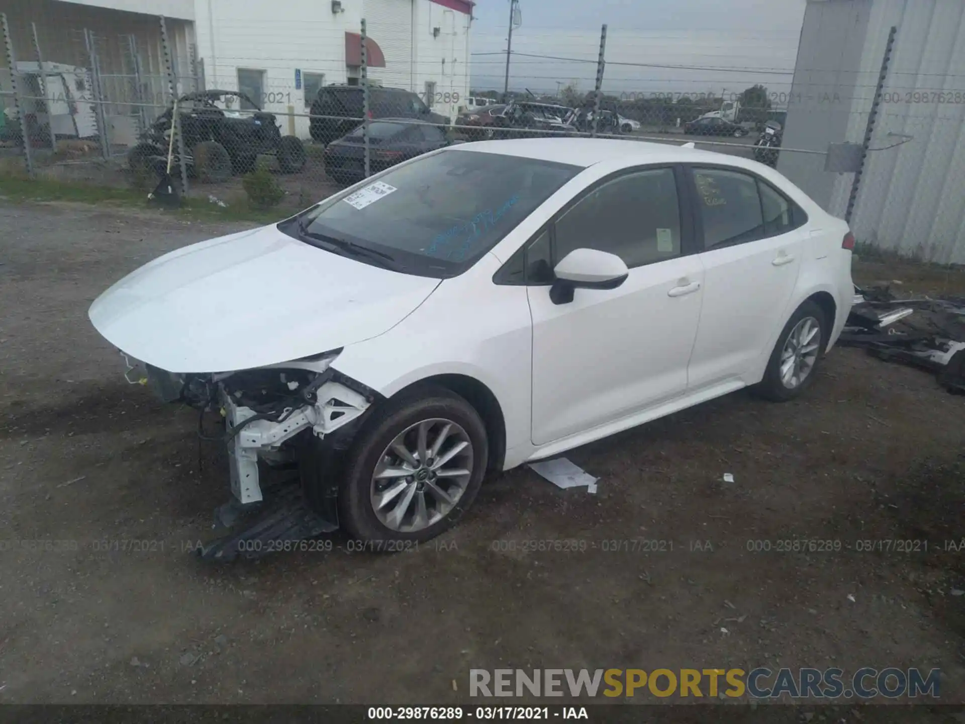 2 Photograph of a damaged car JTDVPRAE7LJ106315 TOYOTA COROLLA 2020