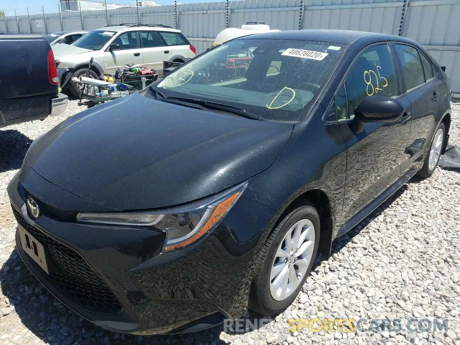 2 Photograph of a damaged car JTDVPRAE7LJ110350 TOYOTA COROLLA 2020