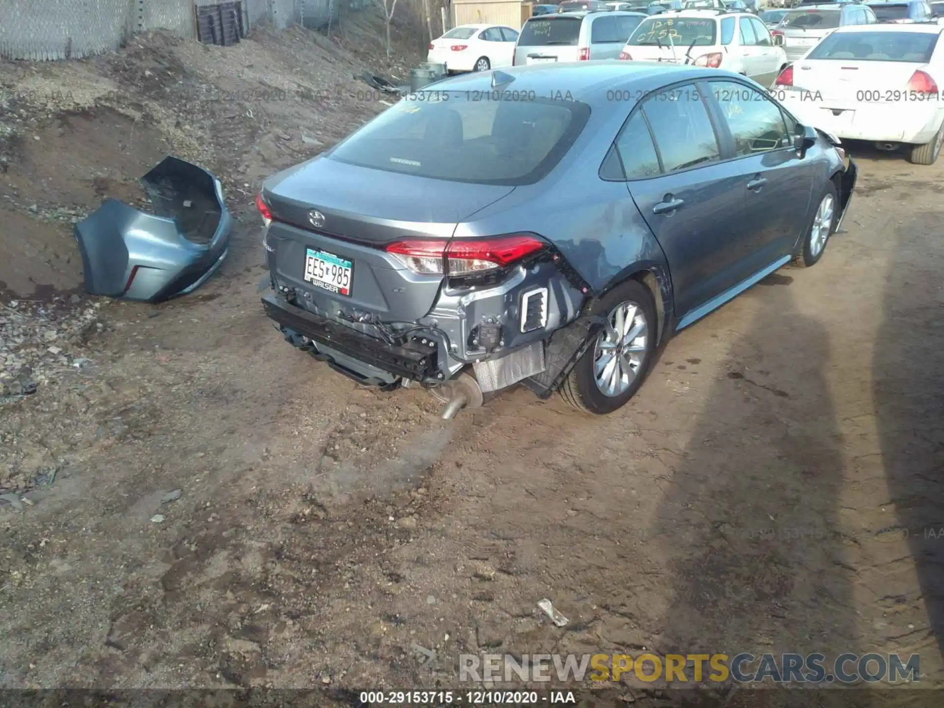 4 Photograph of a damaged car JTDVPRAE8LJ079805 TOYOTA COROLLA 2020