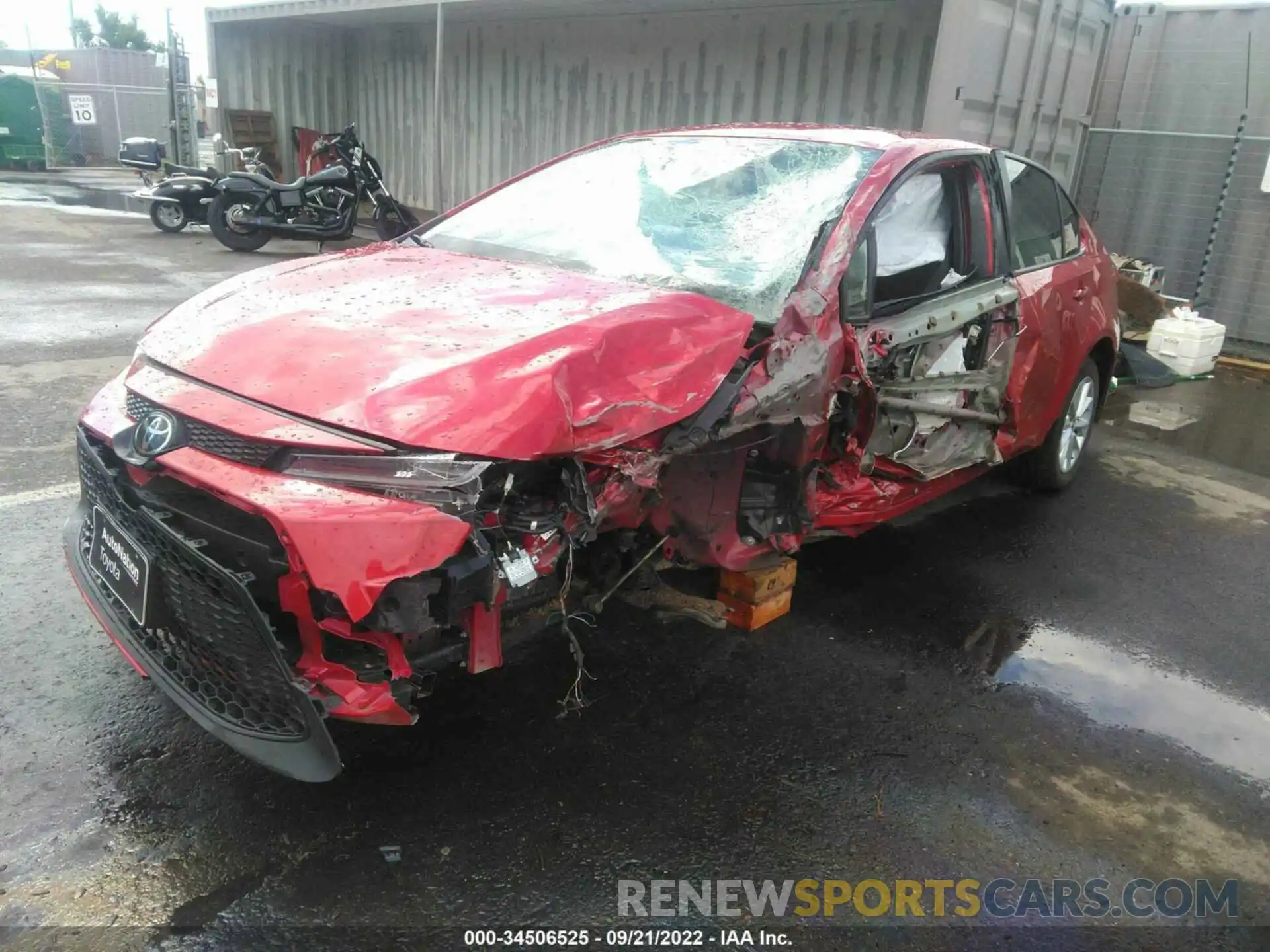 2 Photograph of a damaged car JTDVPRAE8LJ097740 TOYOTA COROLLA 2020