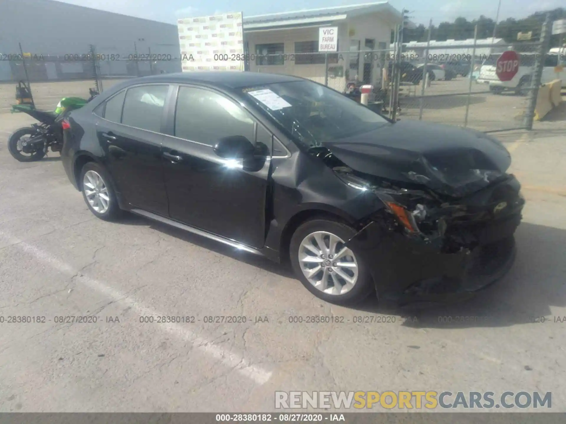 1 Photograph of a damaged car JTDVPRAE8LJ101012 TOYOTA COROLLA 2020