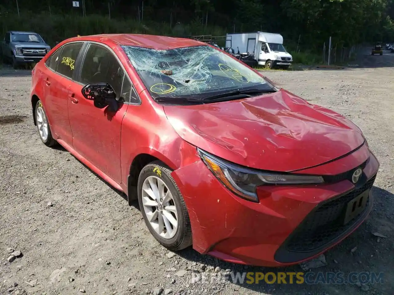 1 Photograph of a damaged car JTDVPRAE8LJ105061 TOYOTA COROLLA 2020