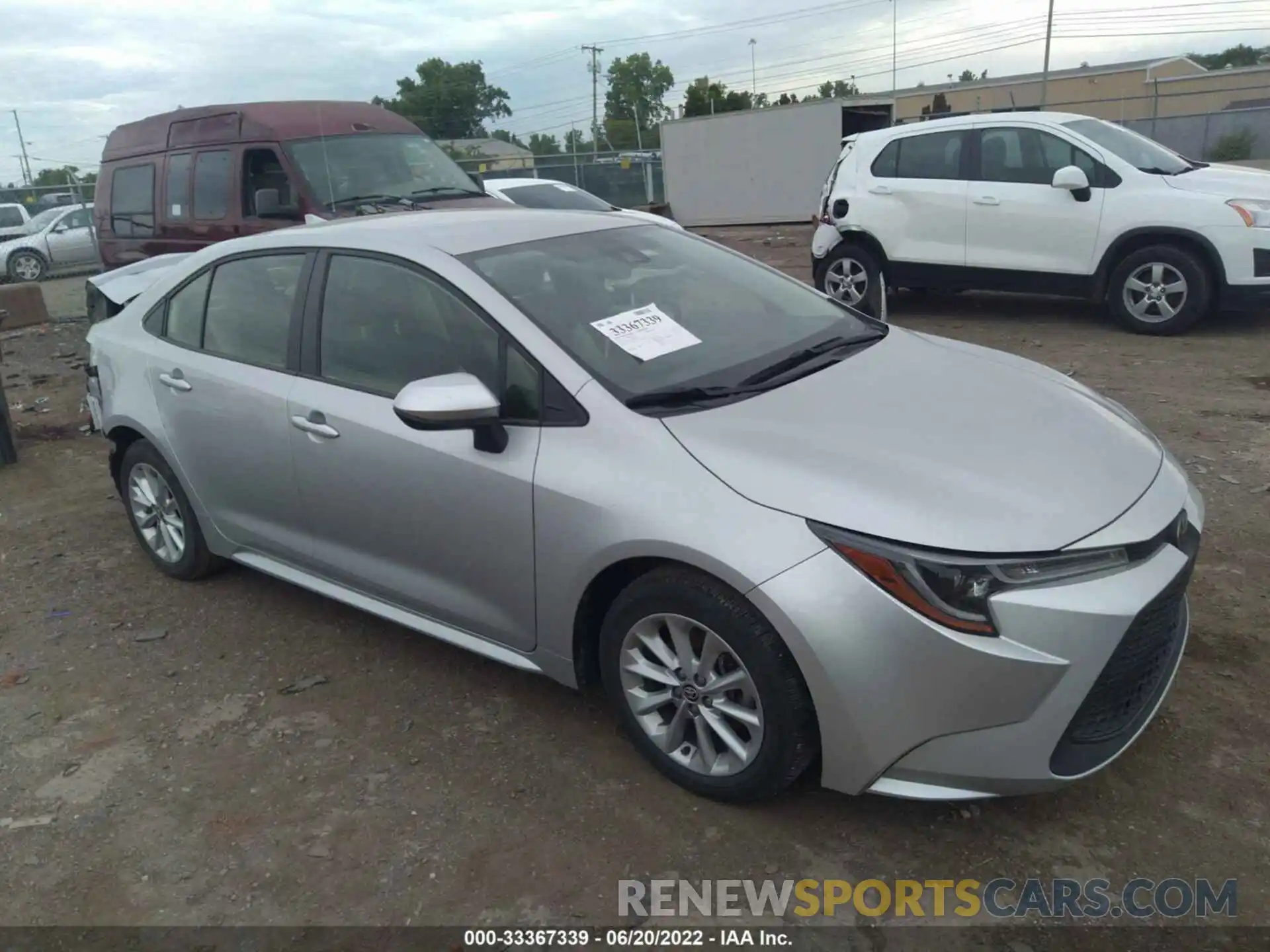 1 Photograph of a damaged car JTDVPRAE8LJ107568 TOYOTA COROLLA 2020