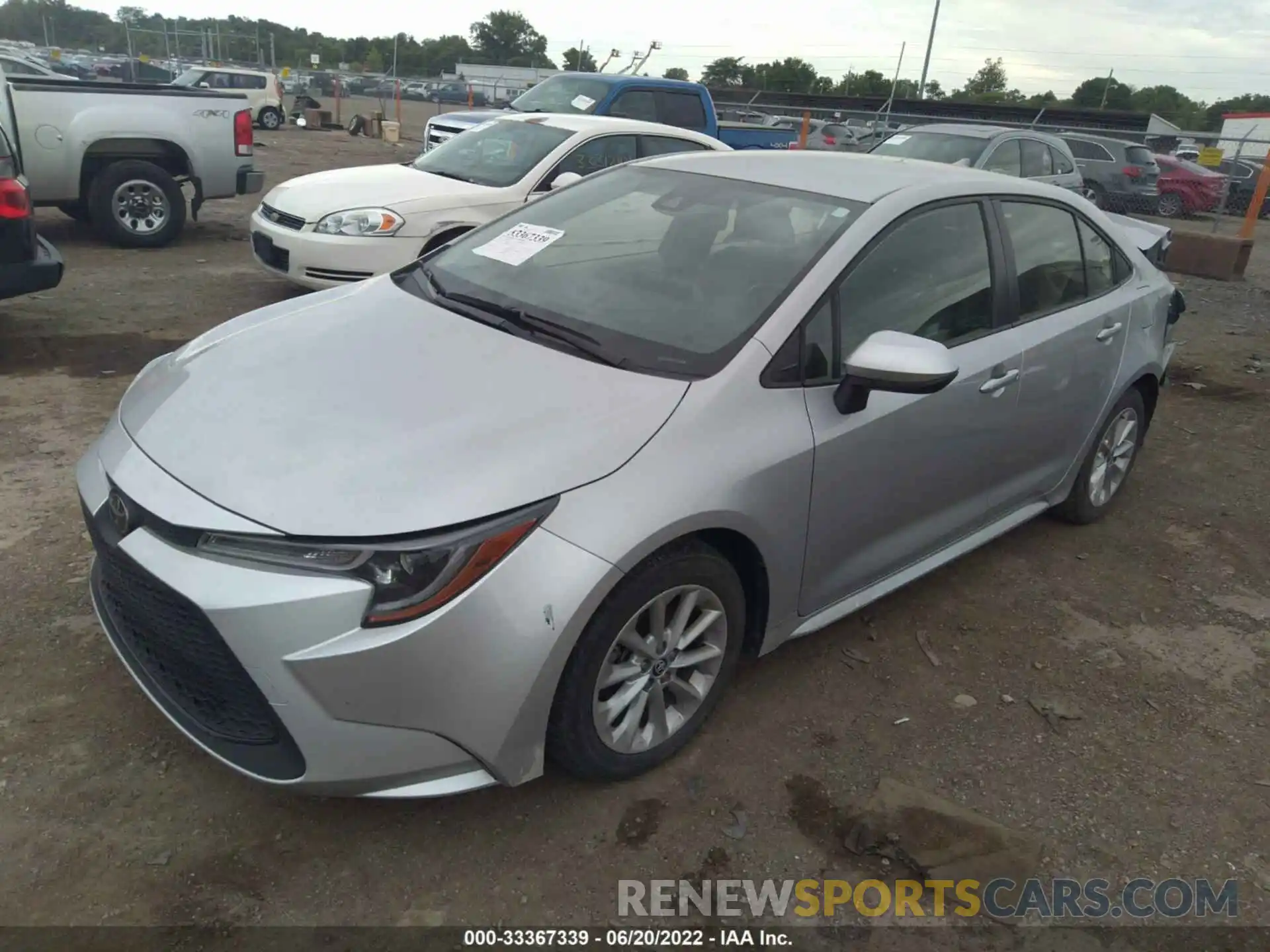 2 Photograph of a damaged car JTDVPRAE8LJ107568 TOYOTA COROLLA 2020