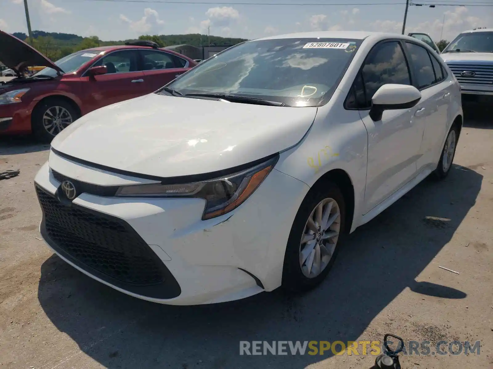 2 Photograph of a damaged car JTDVPRAE8LJ115766 TOYOTA COROLLA 2020