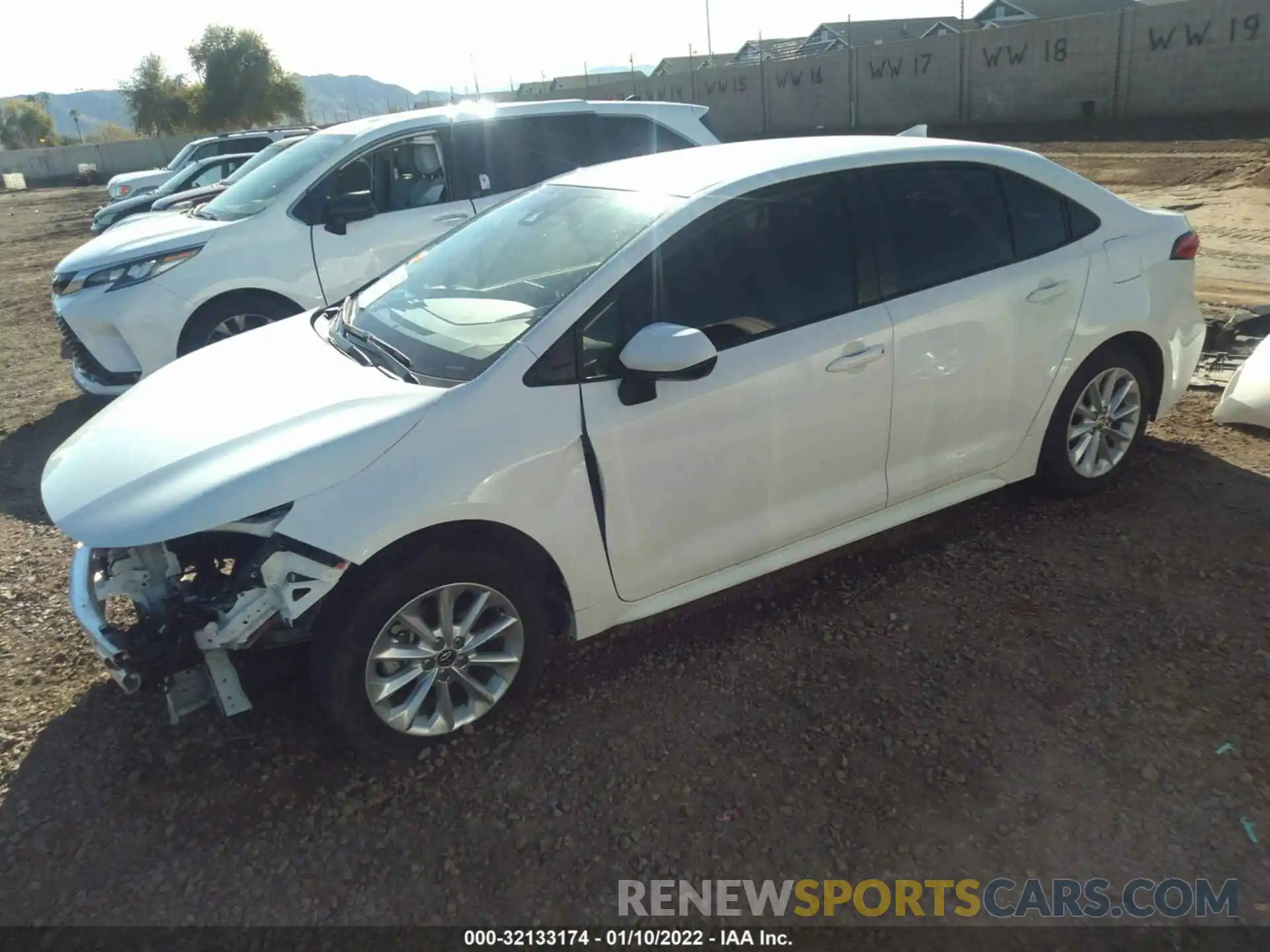 2 Photograph of a damaged car JTDVPRAE9LJ088786 TOYOTA COROLLA 2020