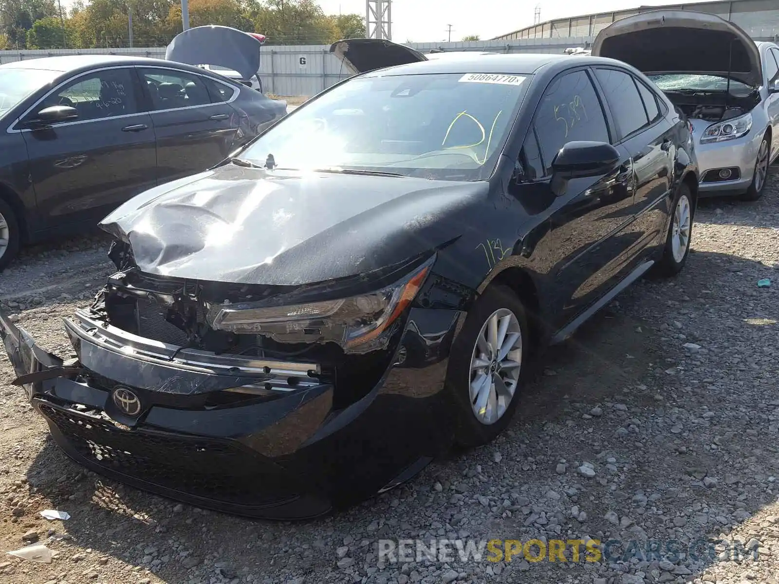 2 Photograph of a damaged car JTDVPRAEXLJ087517 TOYOTA COROLLA 2020