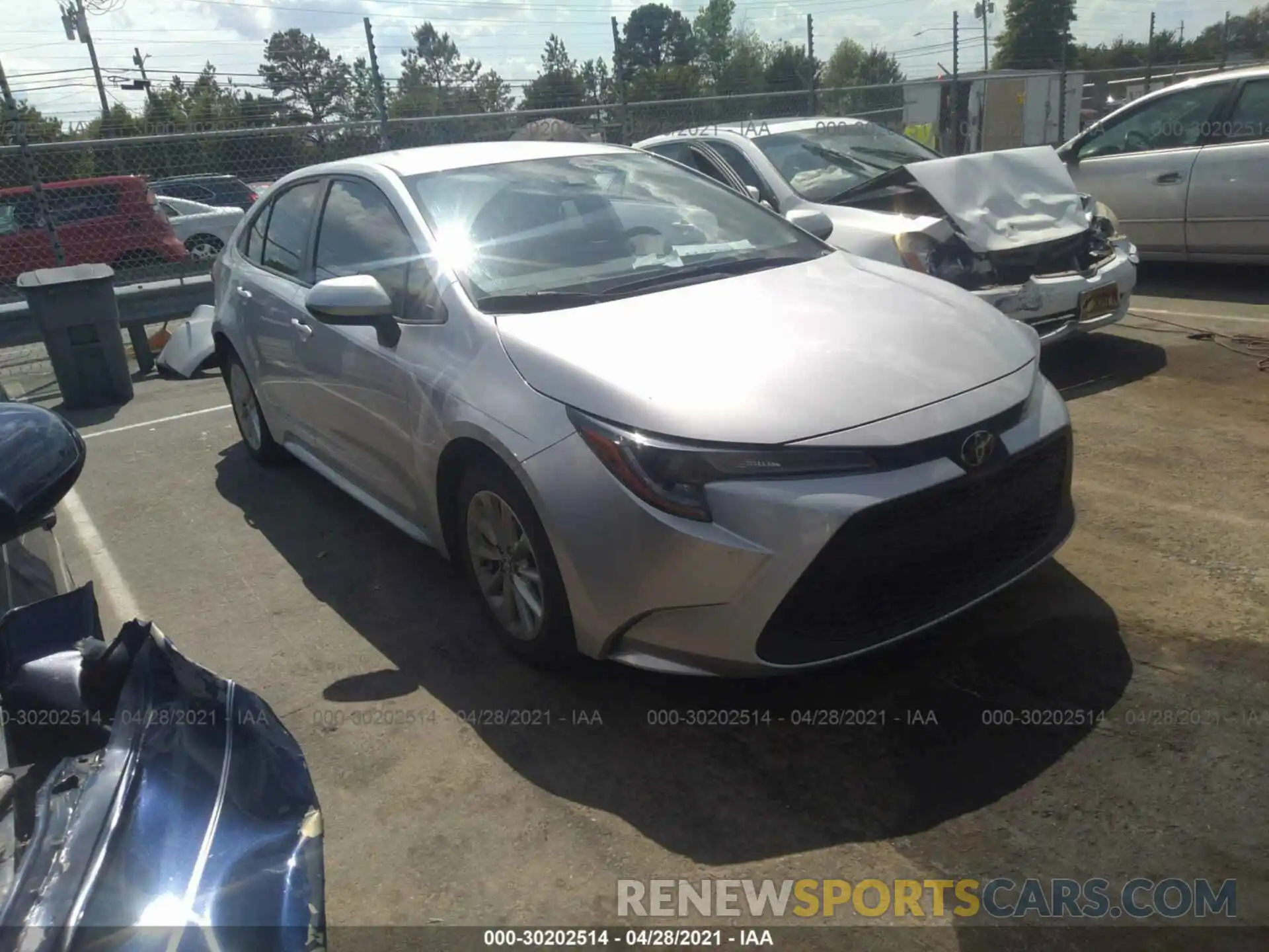 1 Photograph of a damaged car JTDVPRAEXLJ116286 TOYOTA COROLLA 2020