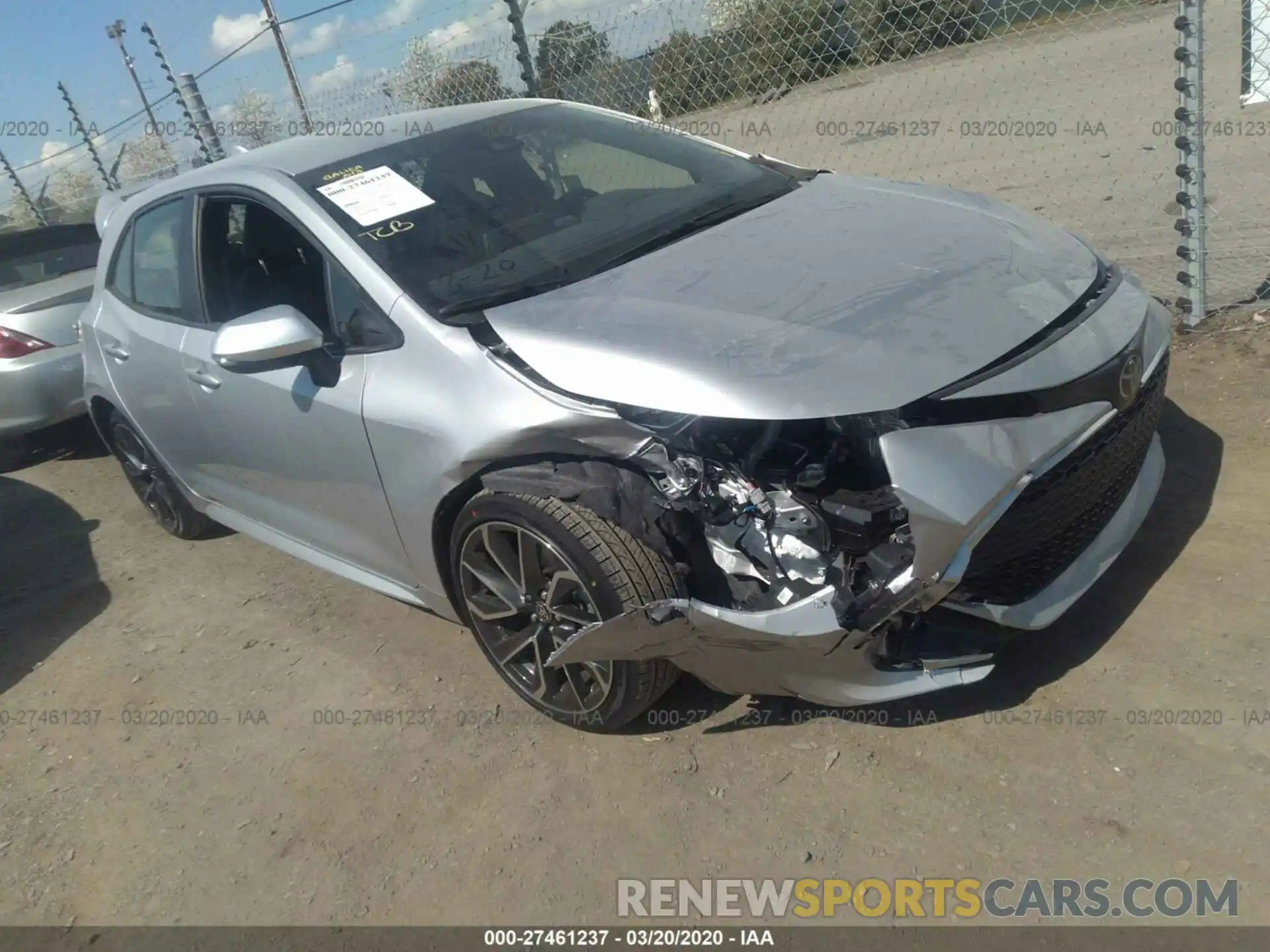 1 Photograph of a damaged car JTNA4RBE7L3090249 TOYOTA COROLLA 2020