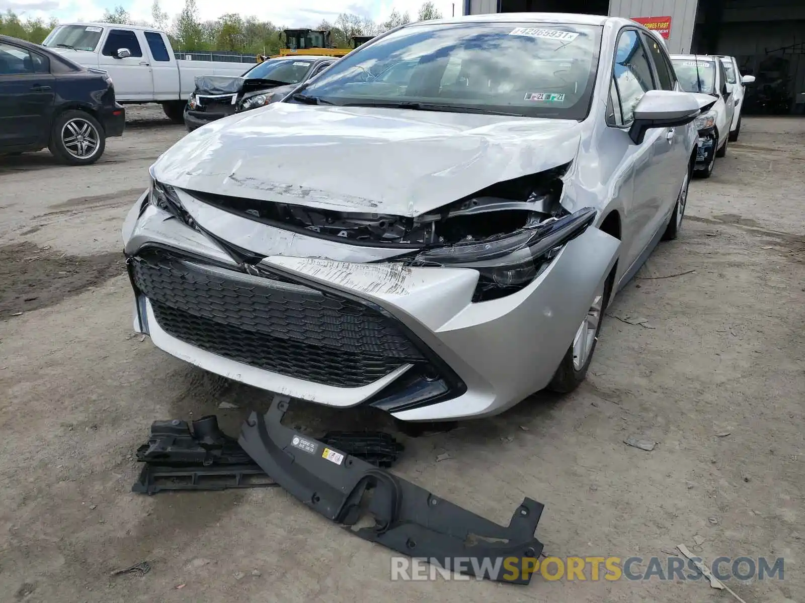 2 Photograph of a damaged car JTNB4RBE2L3095346 TOYOTA COROLLA 2020