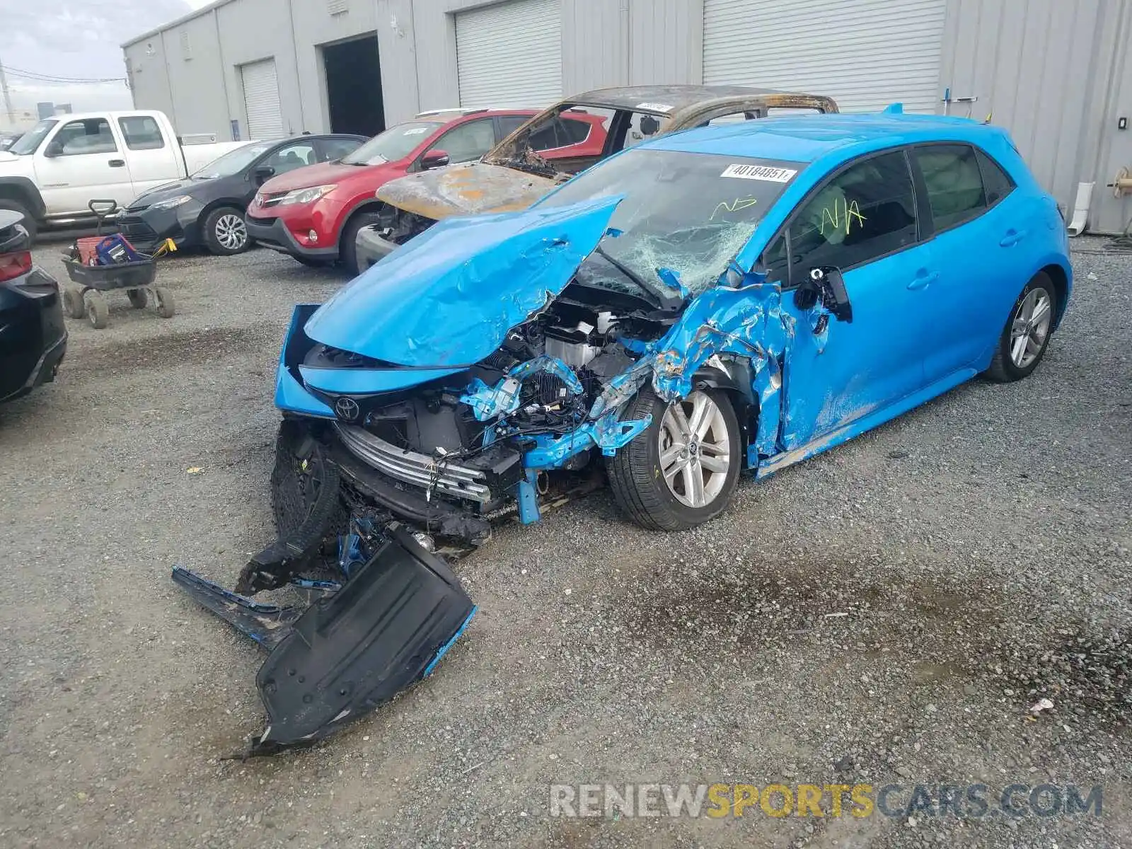 2 Photograph of a damaged car JTNB4RBE5L3083191 TOYOTA COROLLA 2020