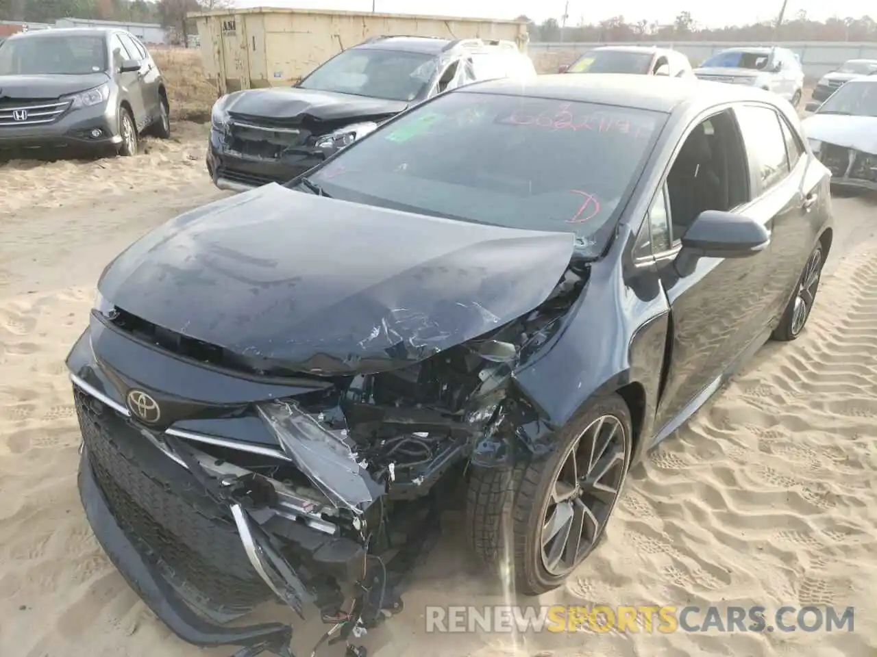 2 Photograph of a damaged car JTNC4RBE1L3078039 TOYOTA COROLLA 2020