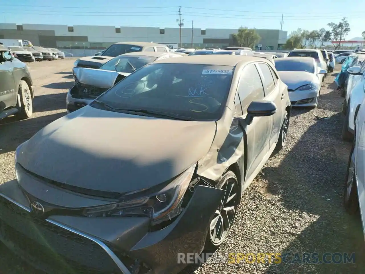 2 Photograph of a damaged car JTNC4RBE4L3104200 TOYOTA COROLLA 2020