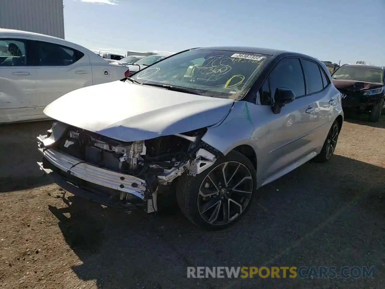 2 Photograph of a damaged car JTNC4RBE5L3100026 TOYOTA COROLLA 2020