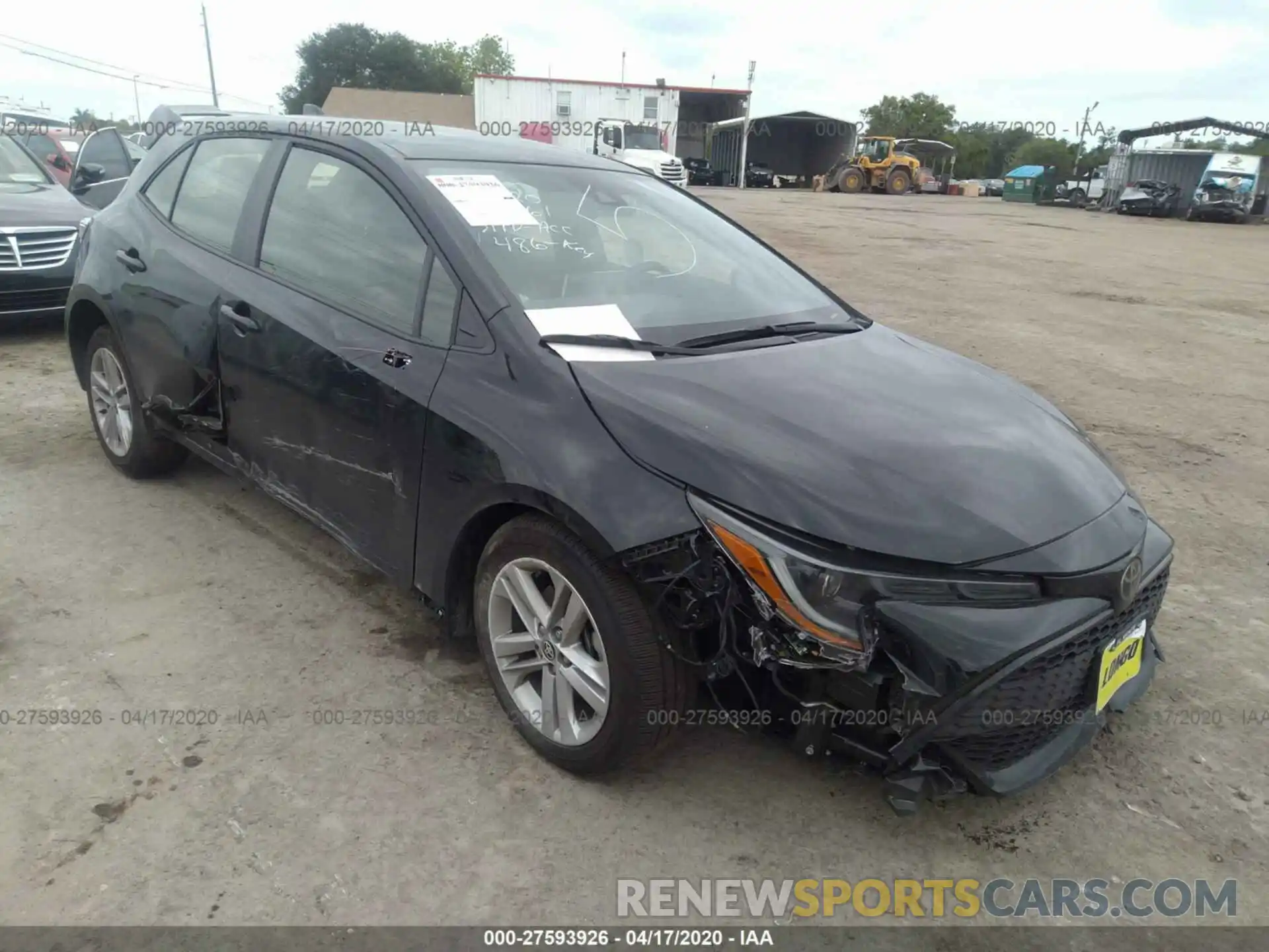 1 Photograph of a damaged car JTND4RBE0L3077887 TOYOTA COROLLA 2020