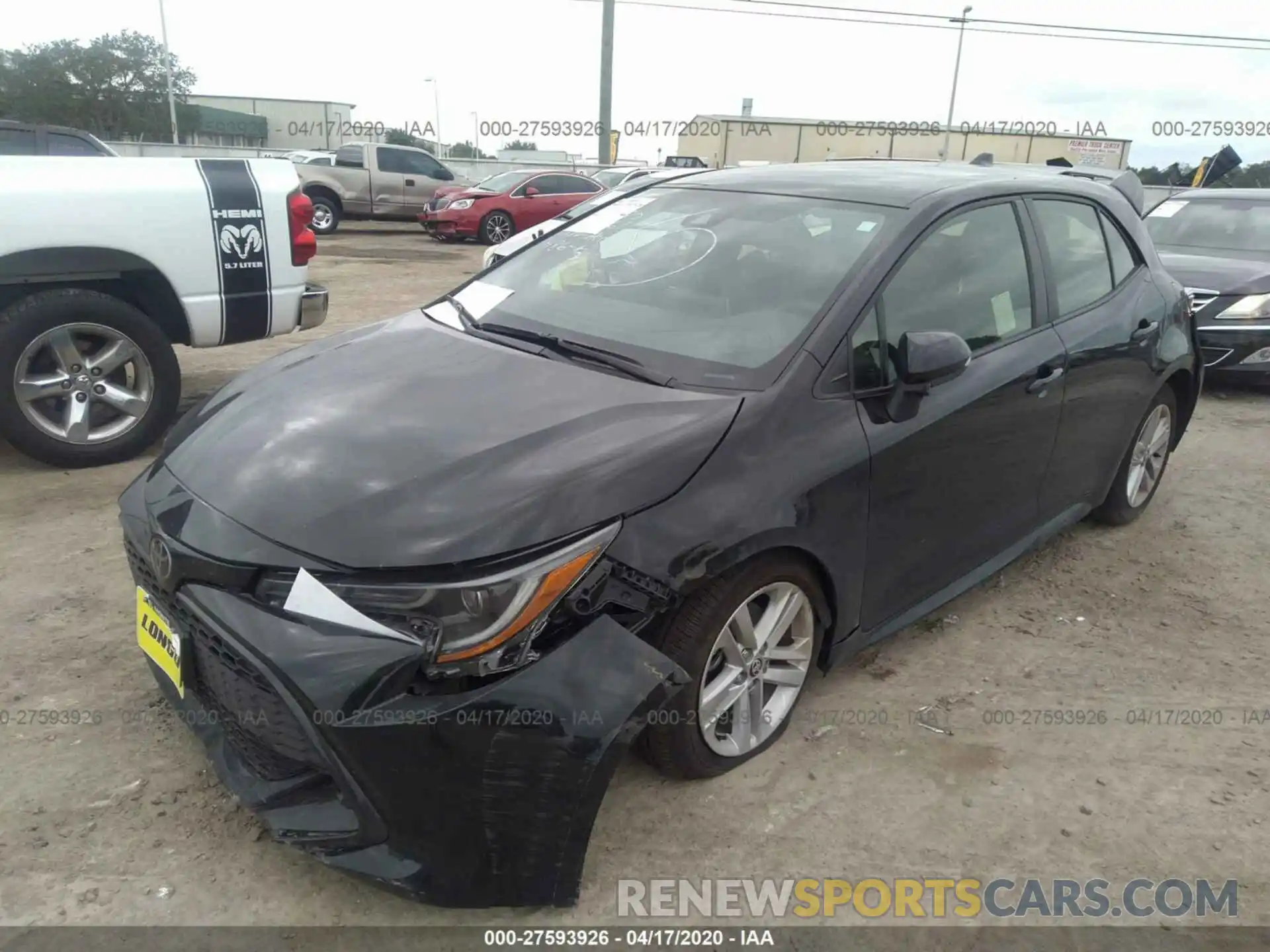 2 Photograph of a damaged car JTND4RBE0L3077887 TOYOTA COROLLA 2020