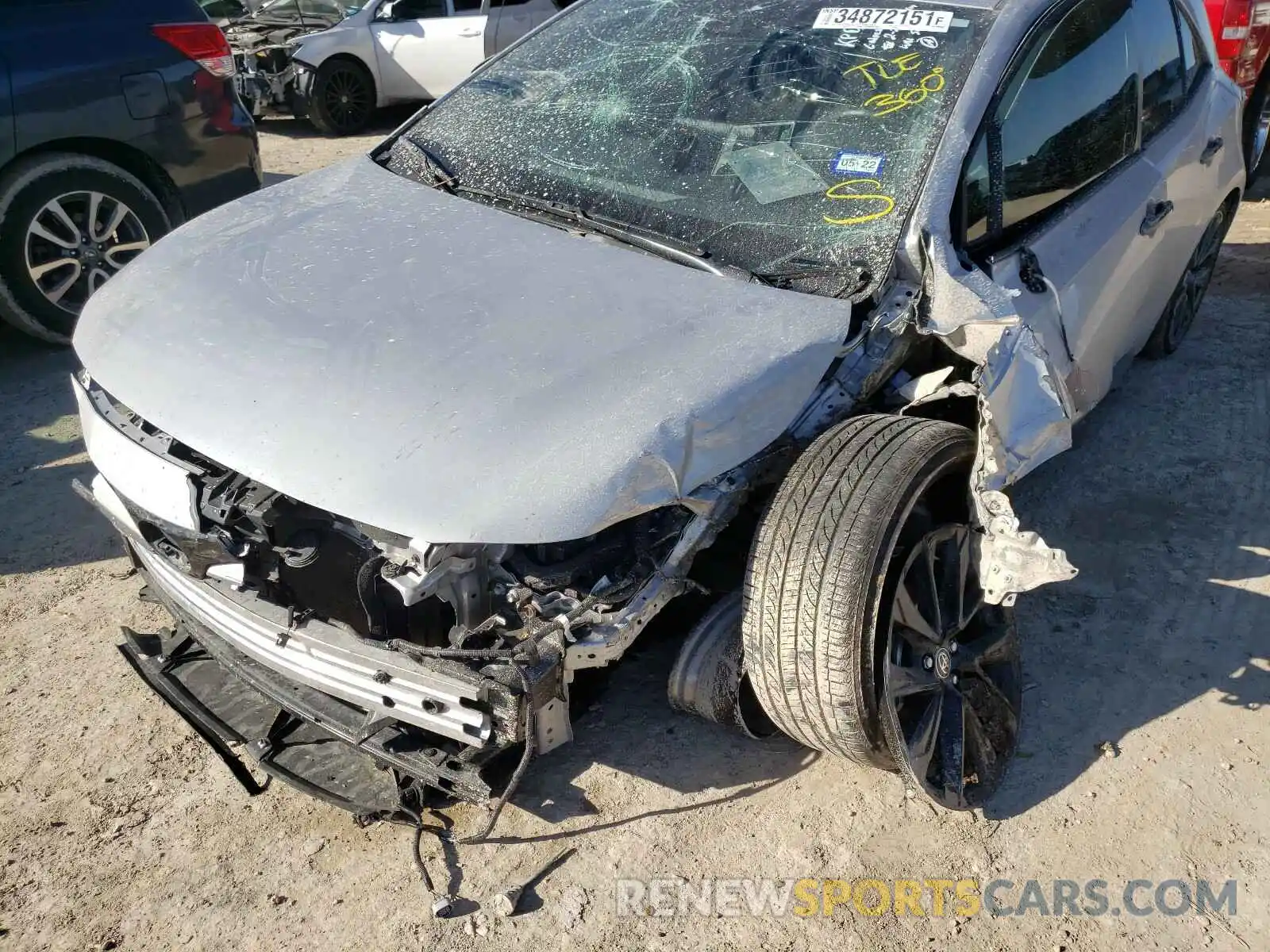 9 Photograph of a damaged car JTND4RBE0L3083754 TOYOTA COROLLA 2020