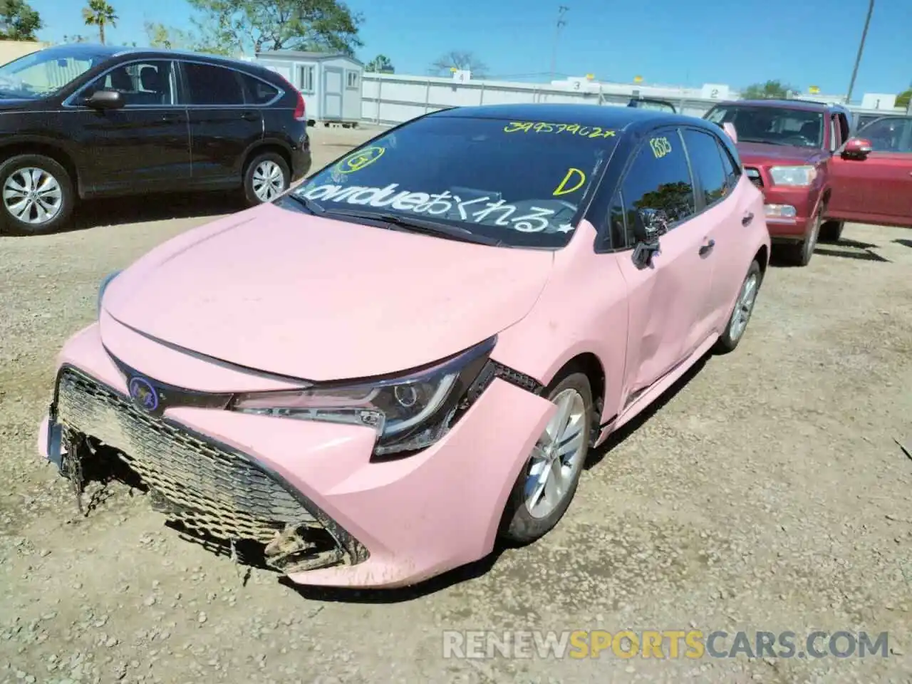 2 Photograph of a damaged car JTND4RBE0L3086959 TOYOTA COROLLA 2020