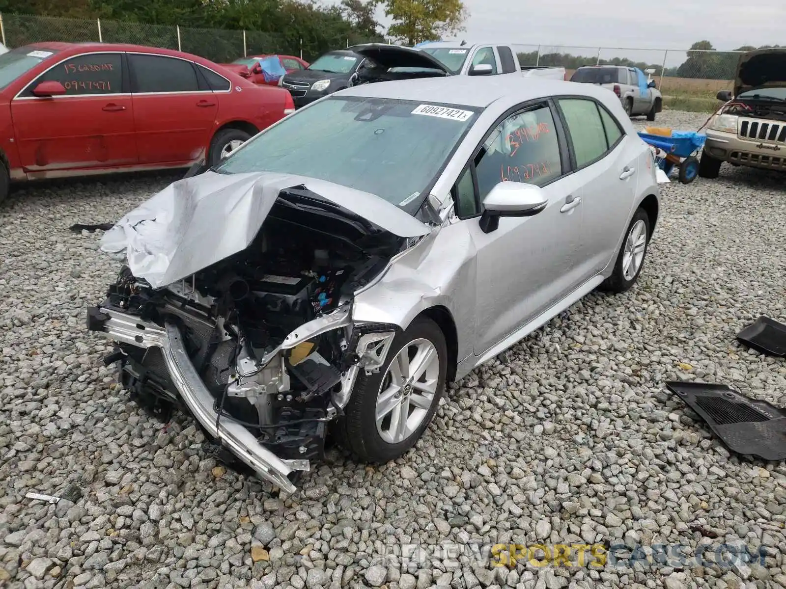 2 Photograph of a damaged car JTND4RBE0L3093118 TOYOTA COROLLA 2020