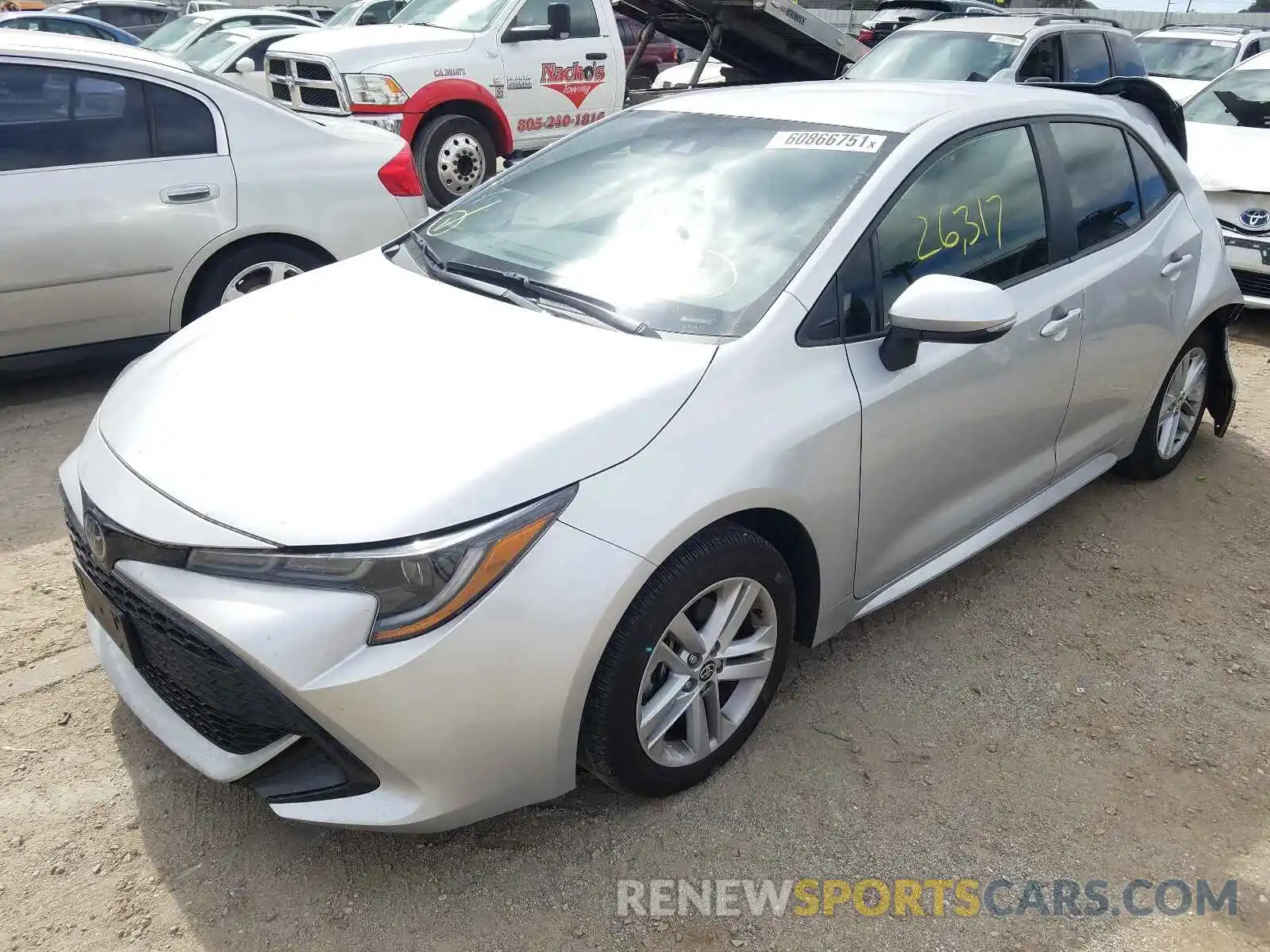 2 Photograph of a damaged car JTND4RBE0L3100763 TOYOTA COROLLA 2020