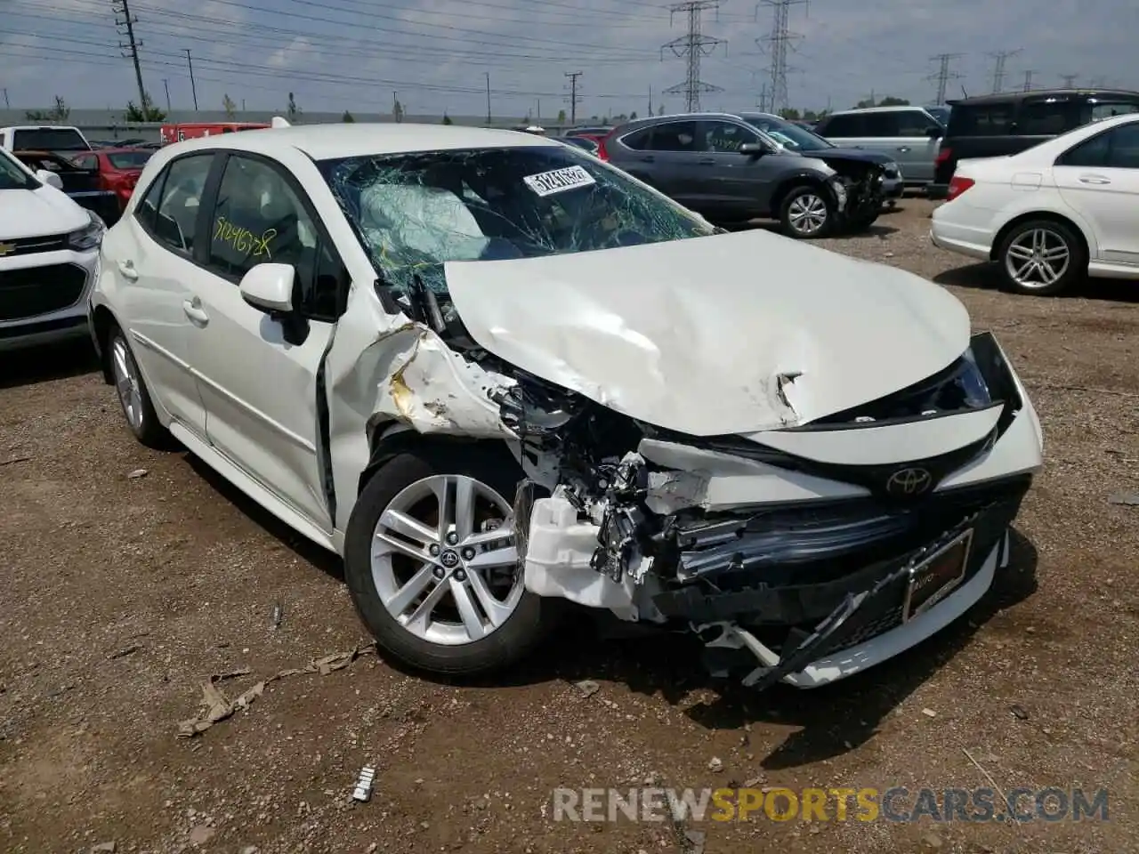 1 Photograph of a damaged car JTND4RBE2L3088695 TOYOTA COROLLA 2020