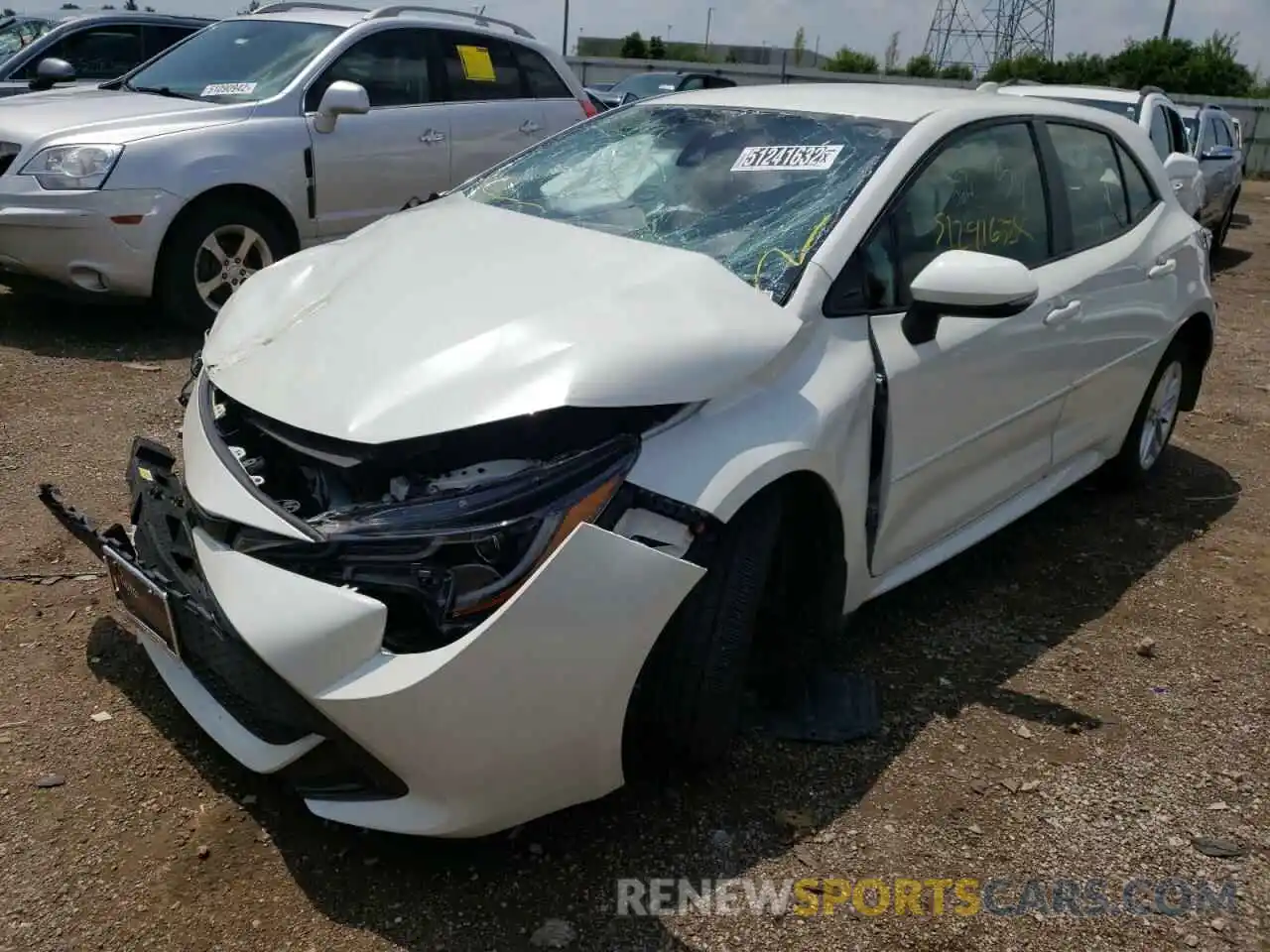 2 Photograph of a damaged car JTND4RBE2L3088695 TOYOTA COROLLA 2020