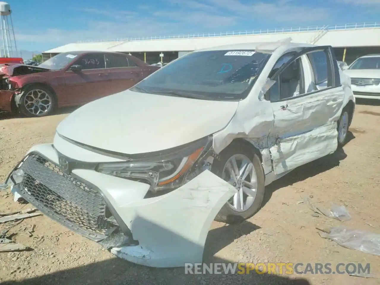 2 Photograph of a damaged car JTND4RBE2L3092732 TOYOTA COROLLA 2020