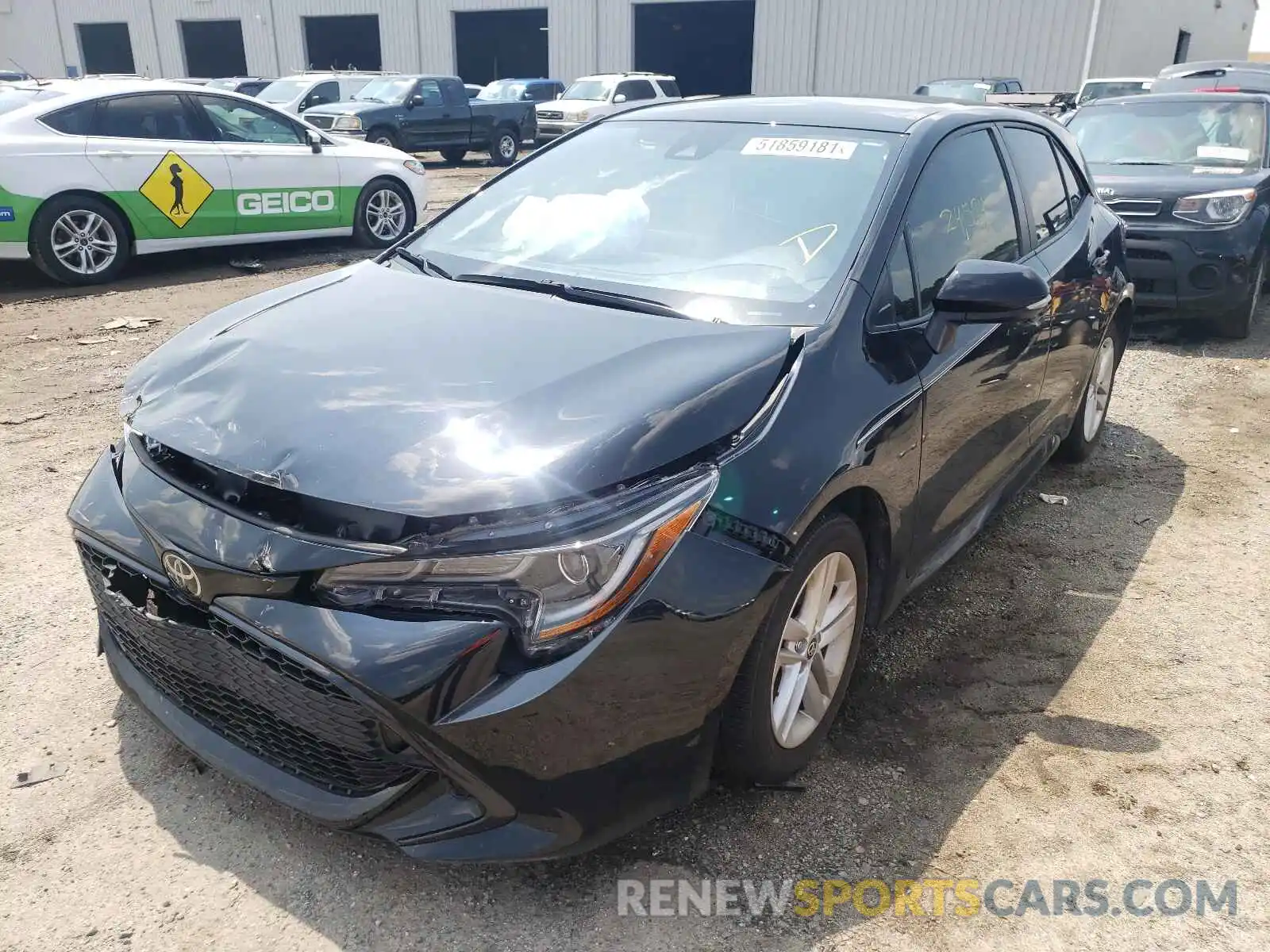 2 Photograph of a damaged car JTND4RBE4L3079996 TOYOTA COROLLA 2020