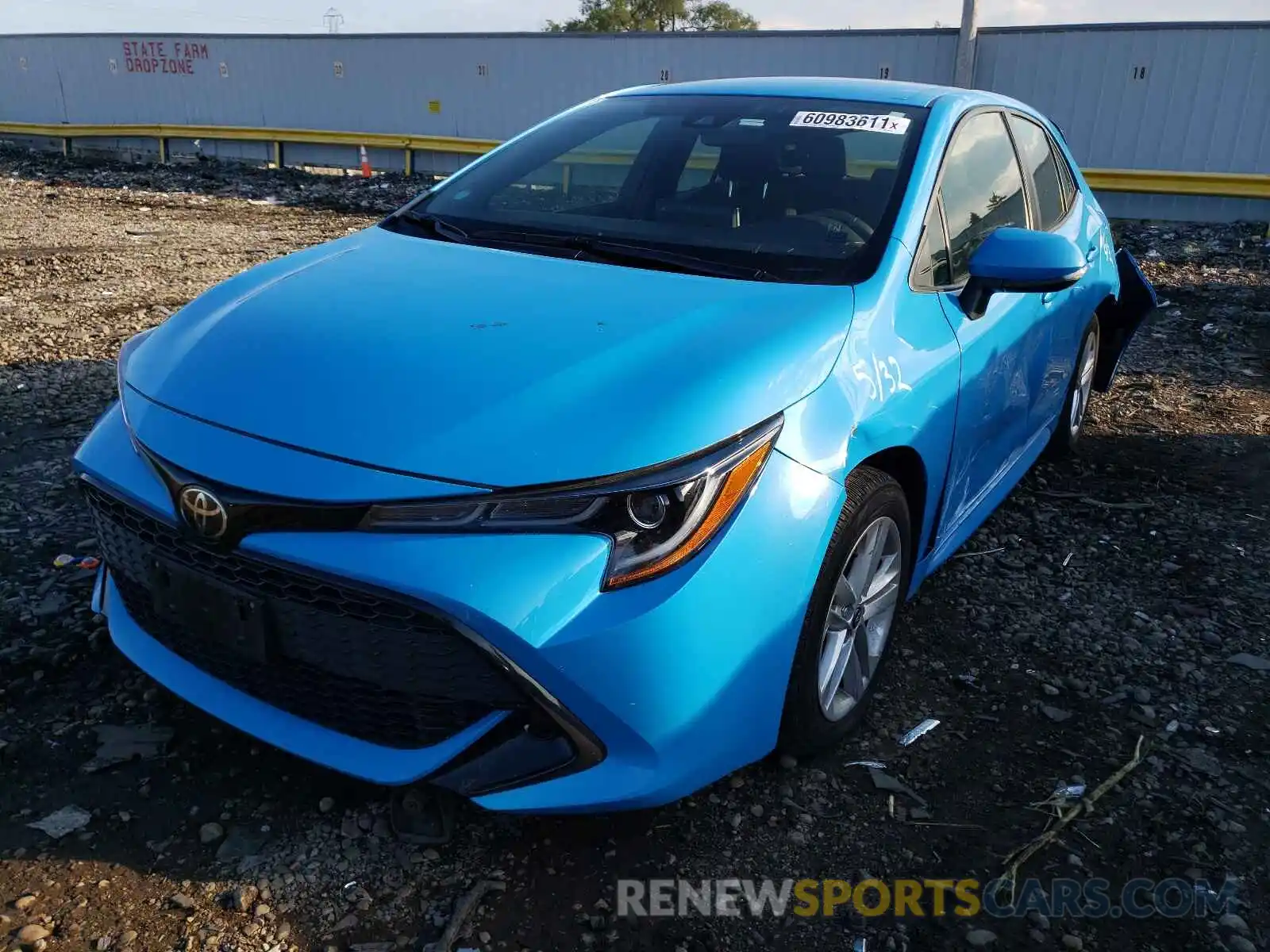 2 Photograph of a damaged car JTND4RBE4L3085491 TOYOTA COROLLA 2020