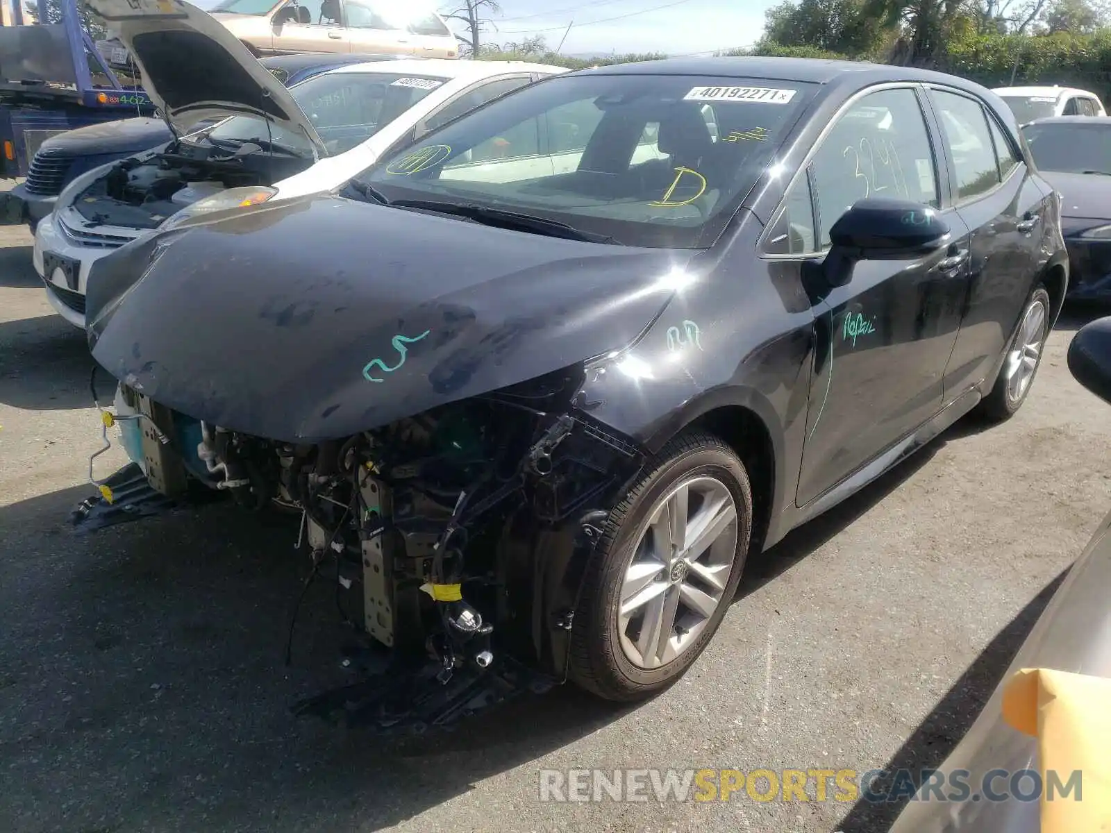 2 Photograph of a damaged car JTND4RBE4L3086821 TOYOTA COROLLA 2020