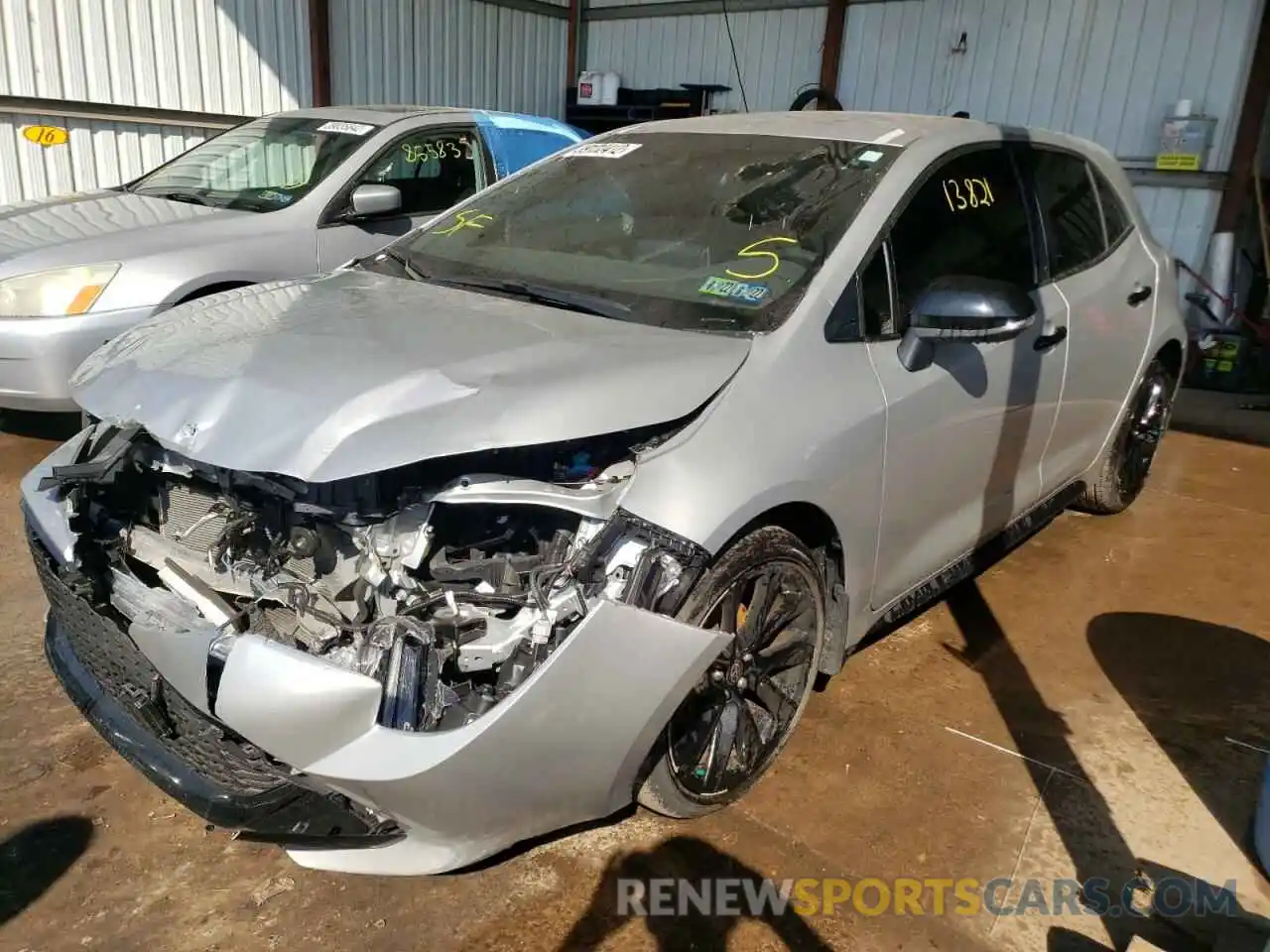 2 Photograph of a damaged car JTND4RBE5L3097293 TOYOTA COROLLA 2020